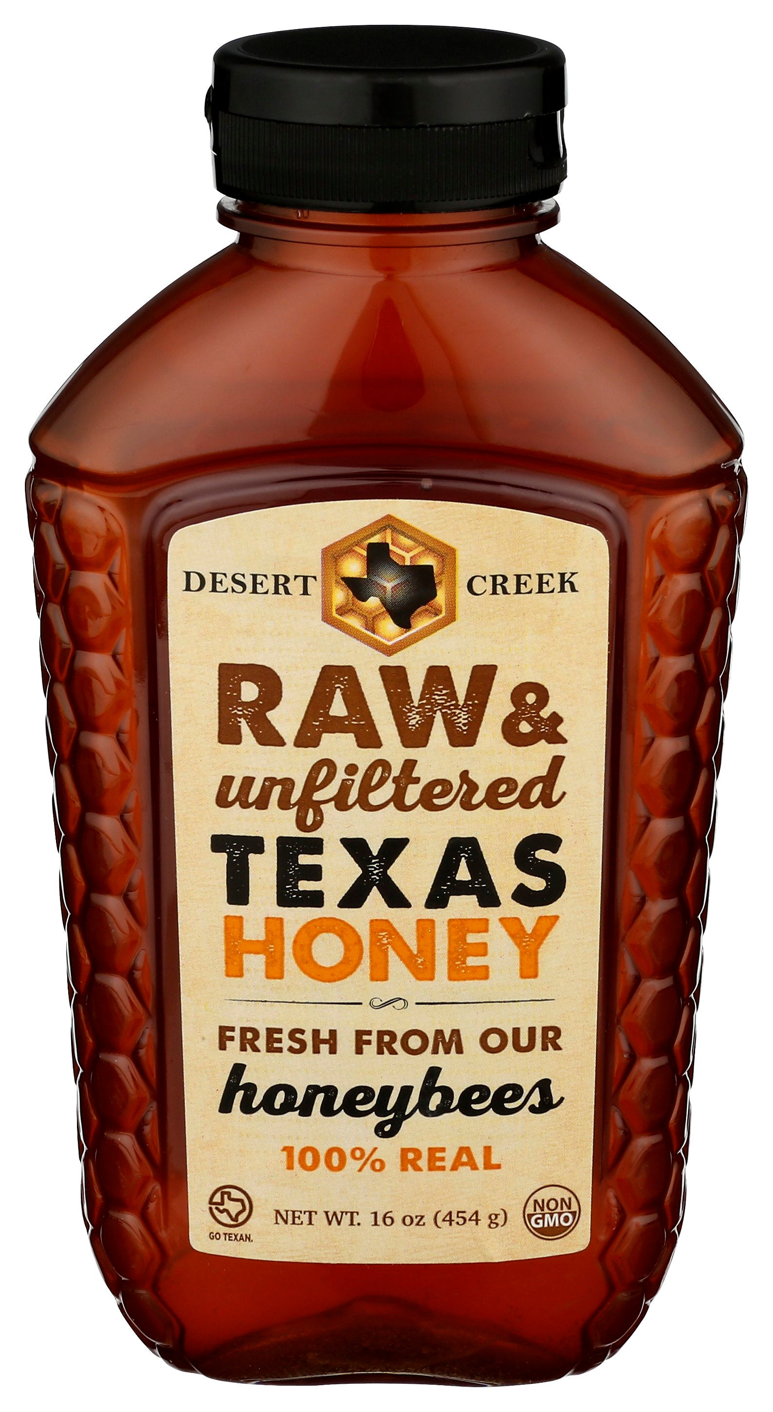 DESERT CREEK HONEY LLC HONEY RAW TEXAS - Case of 6 [Raw & Unfiltered Texas Honey - 16 FO]