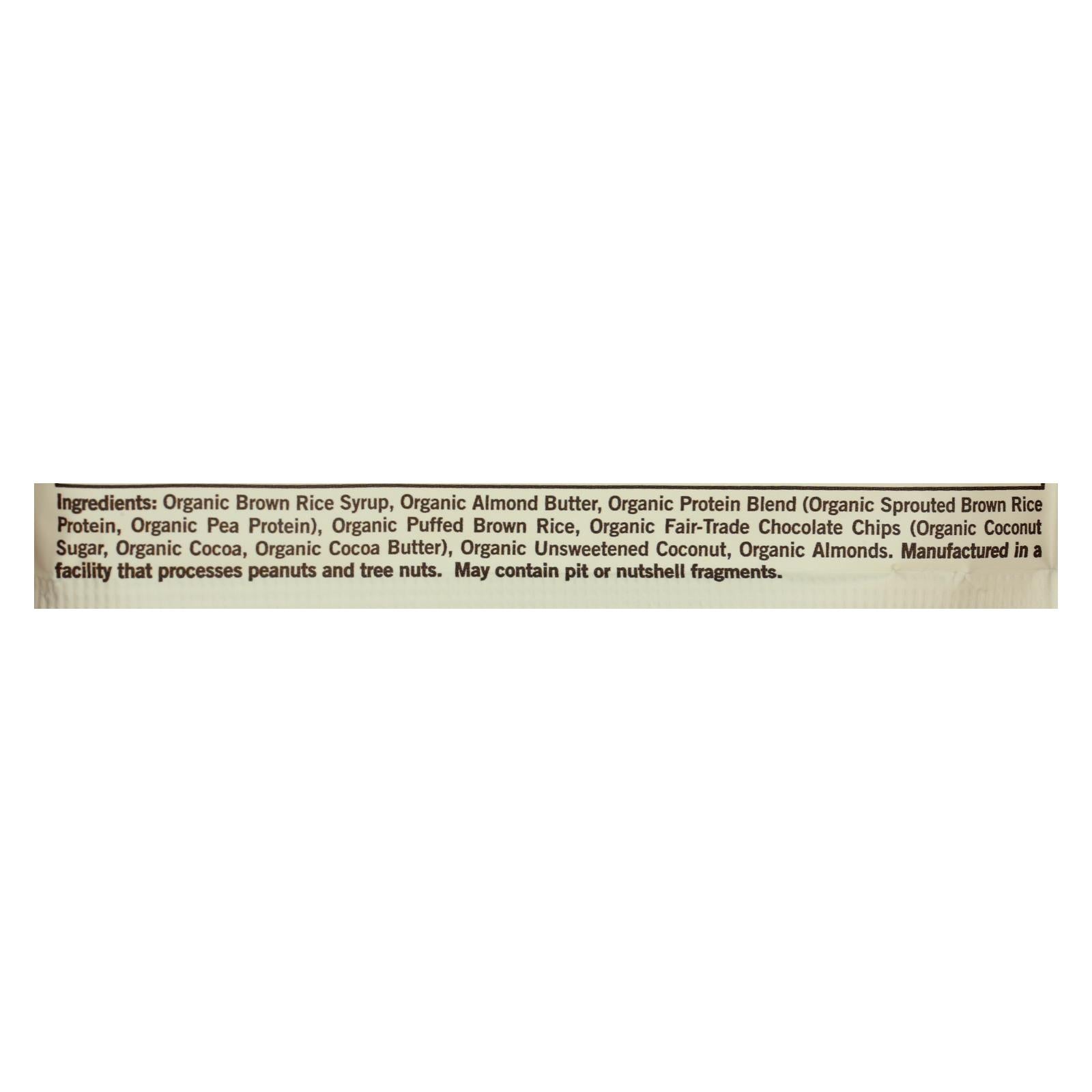 Gomacro Organic Macrobar - Coconut Almond Butter and Chocolate Chips - Case of 12 - 2.3 oz.