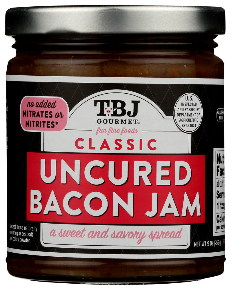 TBJ Gourmet Uncured Bacon Jam - Case of 6 - 9 oz