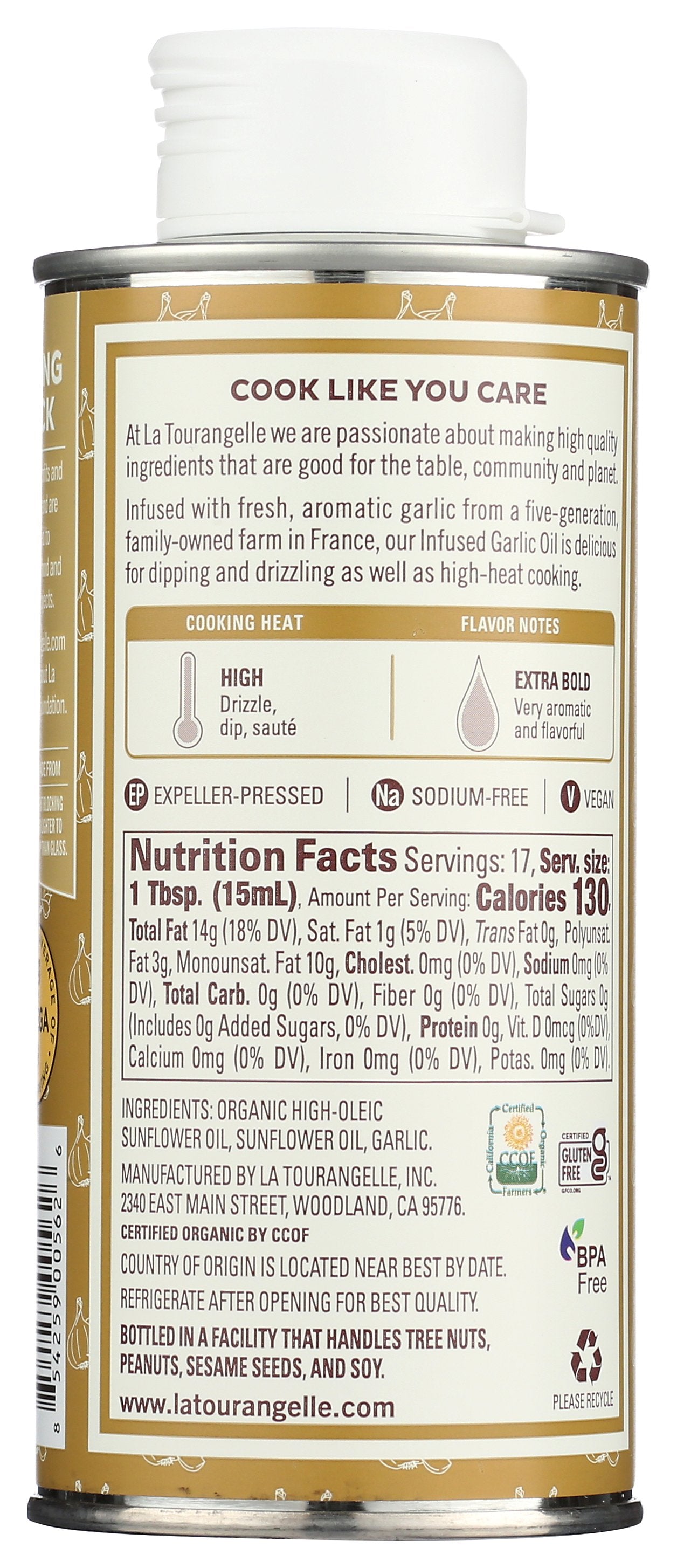LA TOURANGELLE OIL INFUSED GARLIC - Case of 6