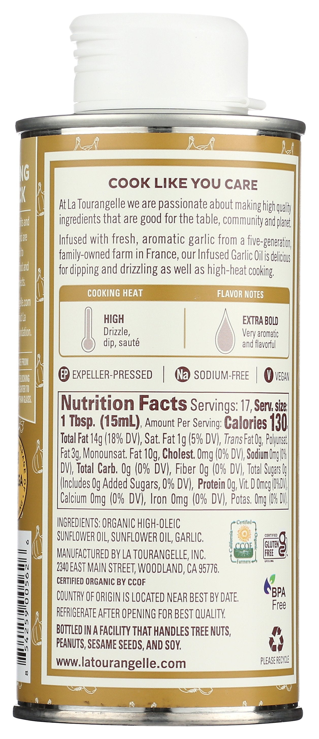 LA TOURANGELLE OIL INFUSED GARLIC - Case of 6