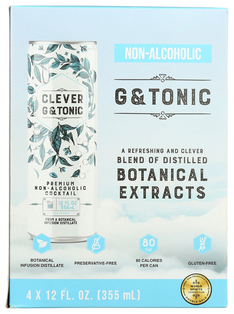 Clever Mixer G & Tonic - Case of 6 - 4 cans/12 fl oz.