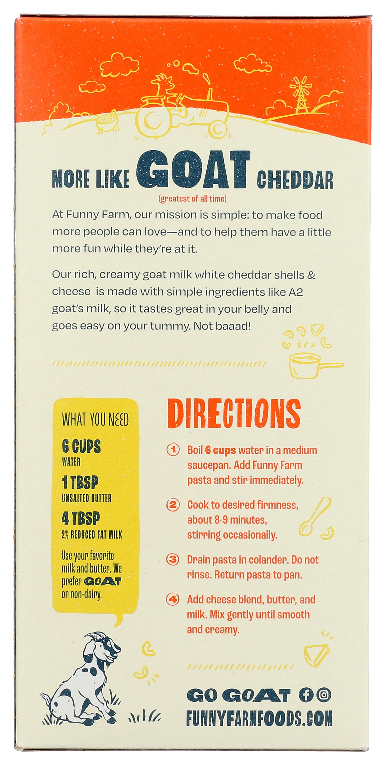 FUNNY FARM ENTREE GOAT CHS WHT CHEDR - Case of 8