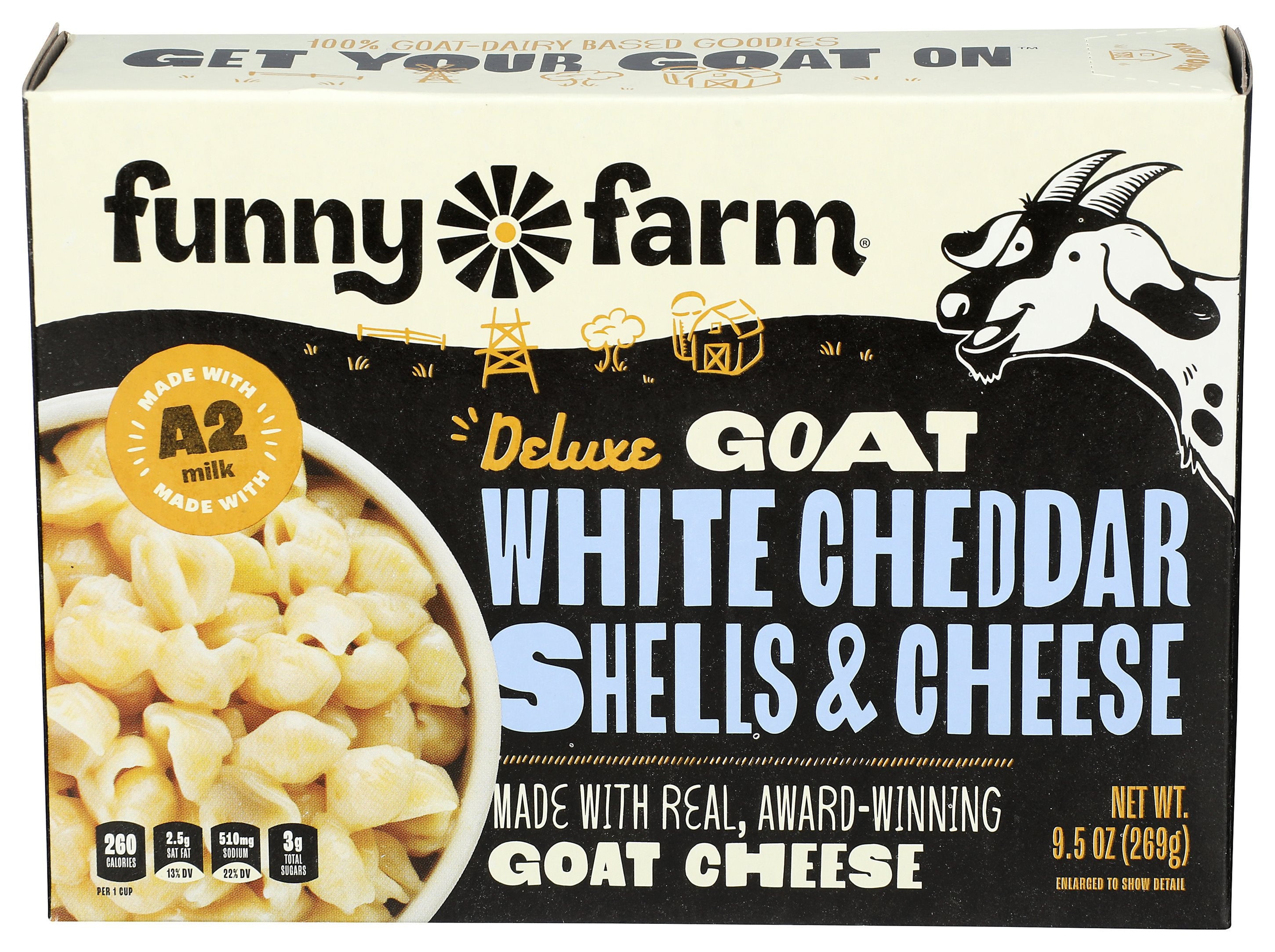 FUNNY FARM ENTREE GOAT CHS WHT CHDR - Case of 8
