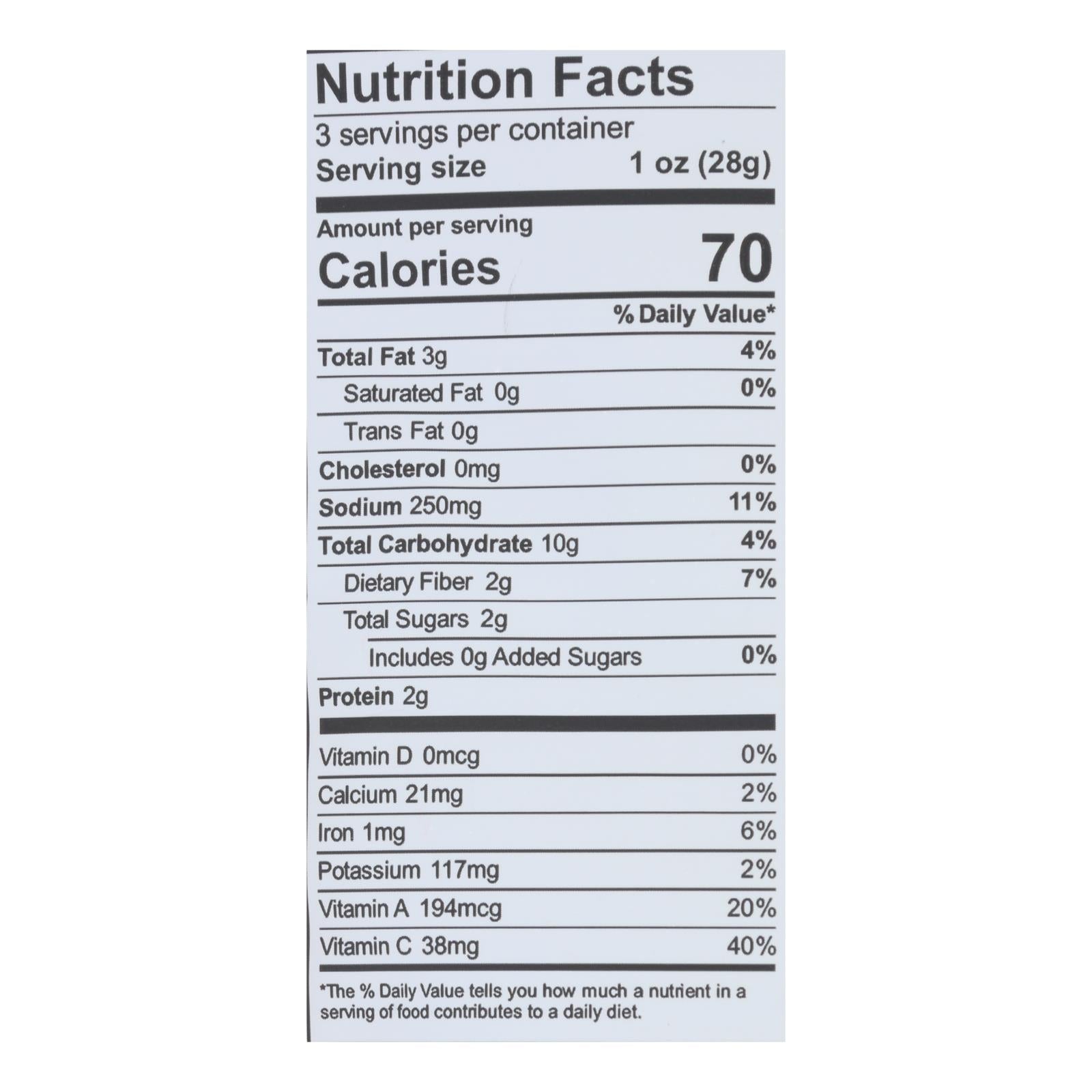 Brad's Plant Based - Raw Chips - Cheddar - Case Of 12 - 3 Oz.
