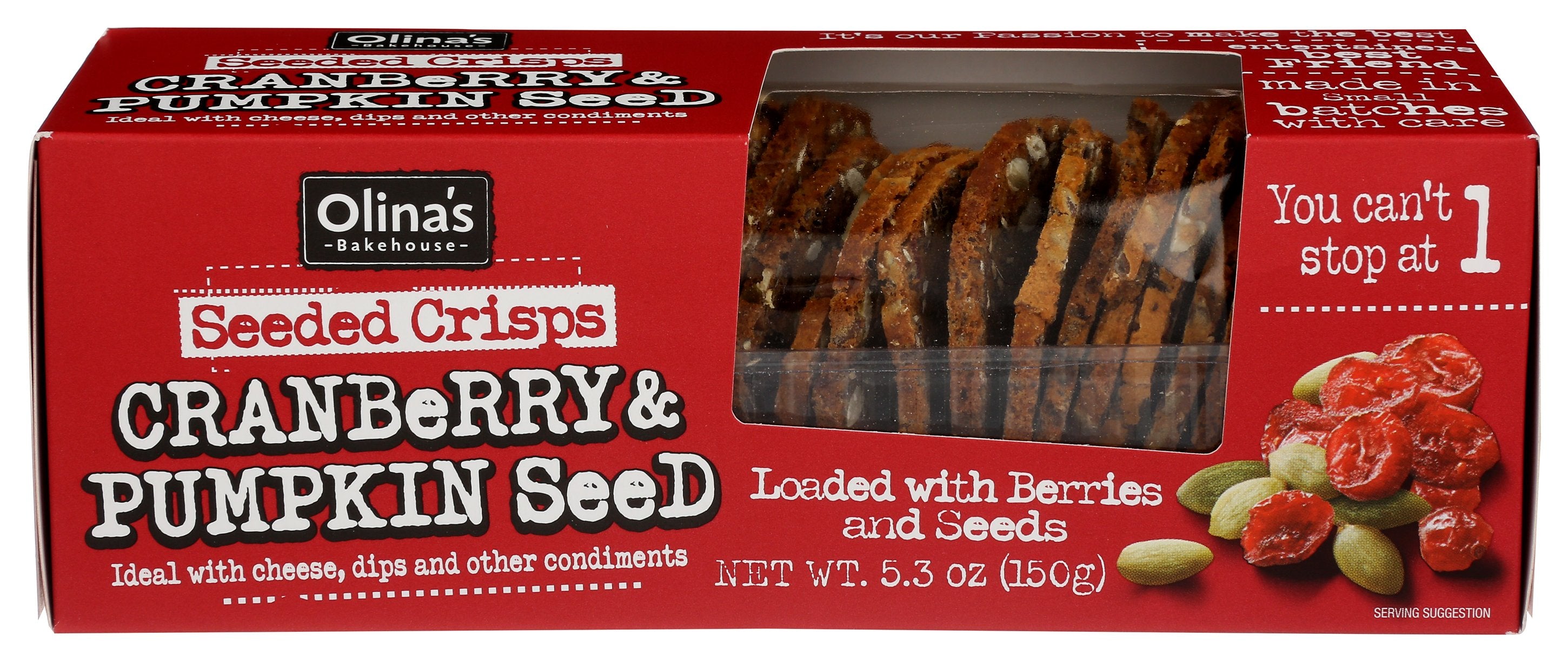OLINAS BAKEHOUSE CRISPS SEED CRNBRRY PMPKN - Case of 12