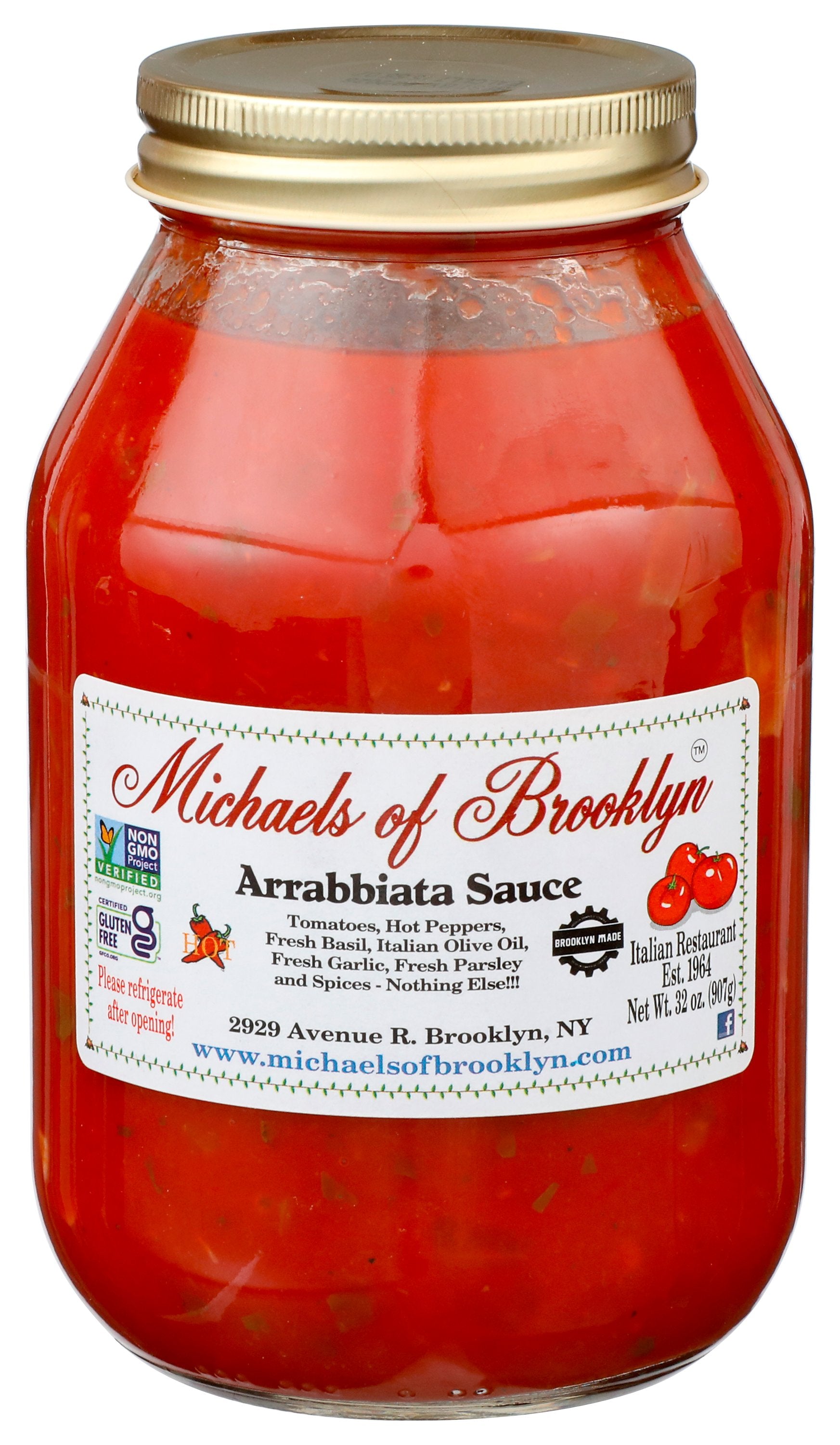 MICHAELS OF BROOKLYN SAUCE ARRABBIATA GF - Case of 6
