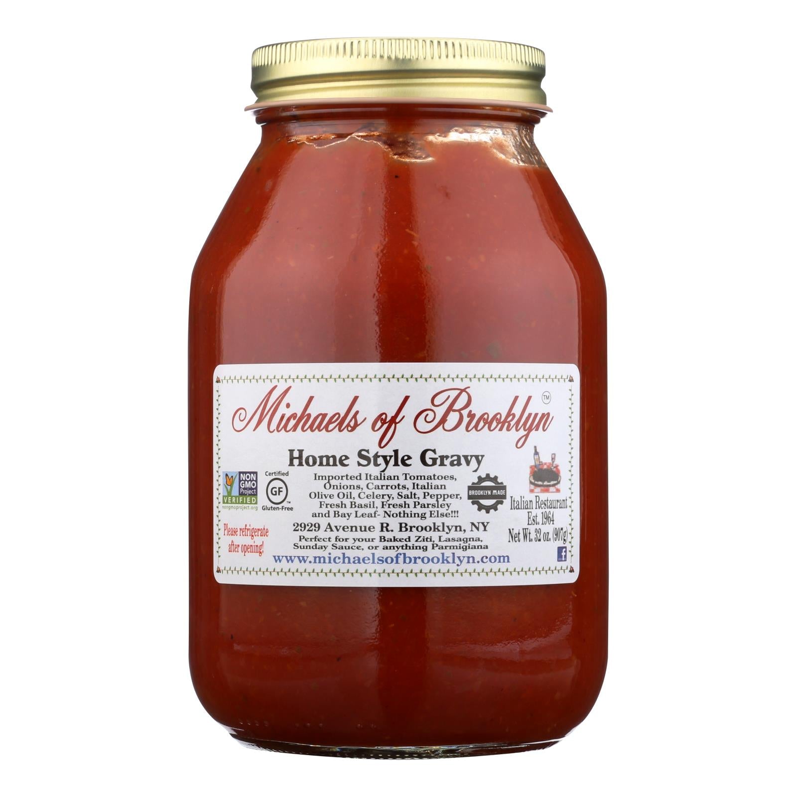 Michaels Of Brooklyn Home Style Gravy  - Case of 6 - 32 OZ