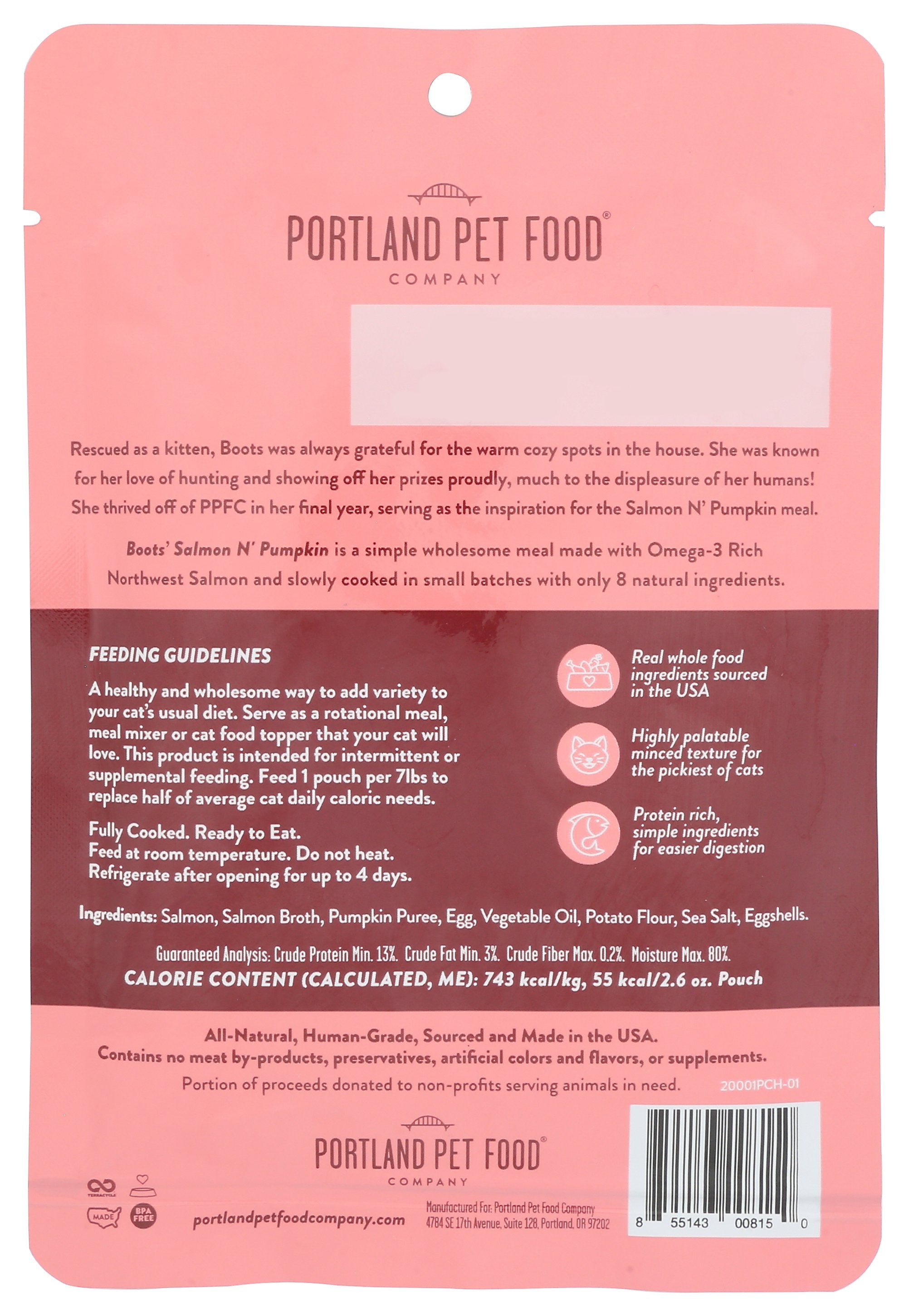 PORTLAND PET FOOD COMPANY MEAL CAT SALMON N P - Case of 12
