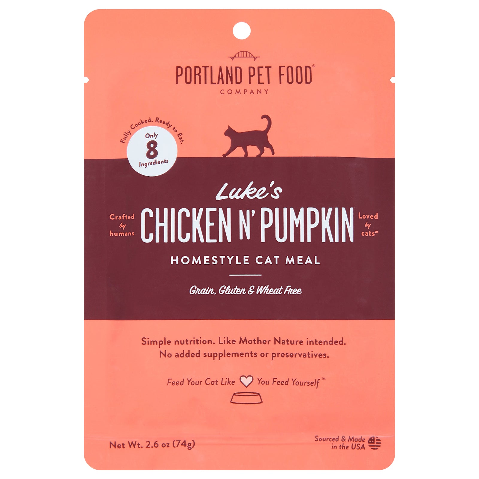 Portland Pet Food Company - Cat Meal Chicken N Pmpki - CS of 12-2.6 OZ