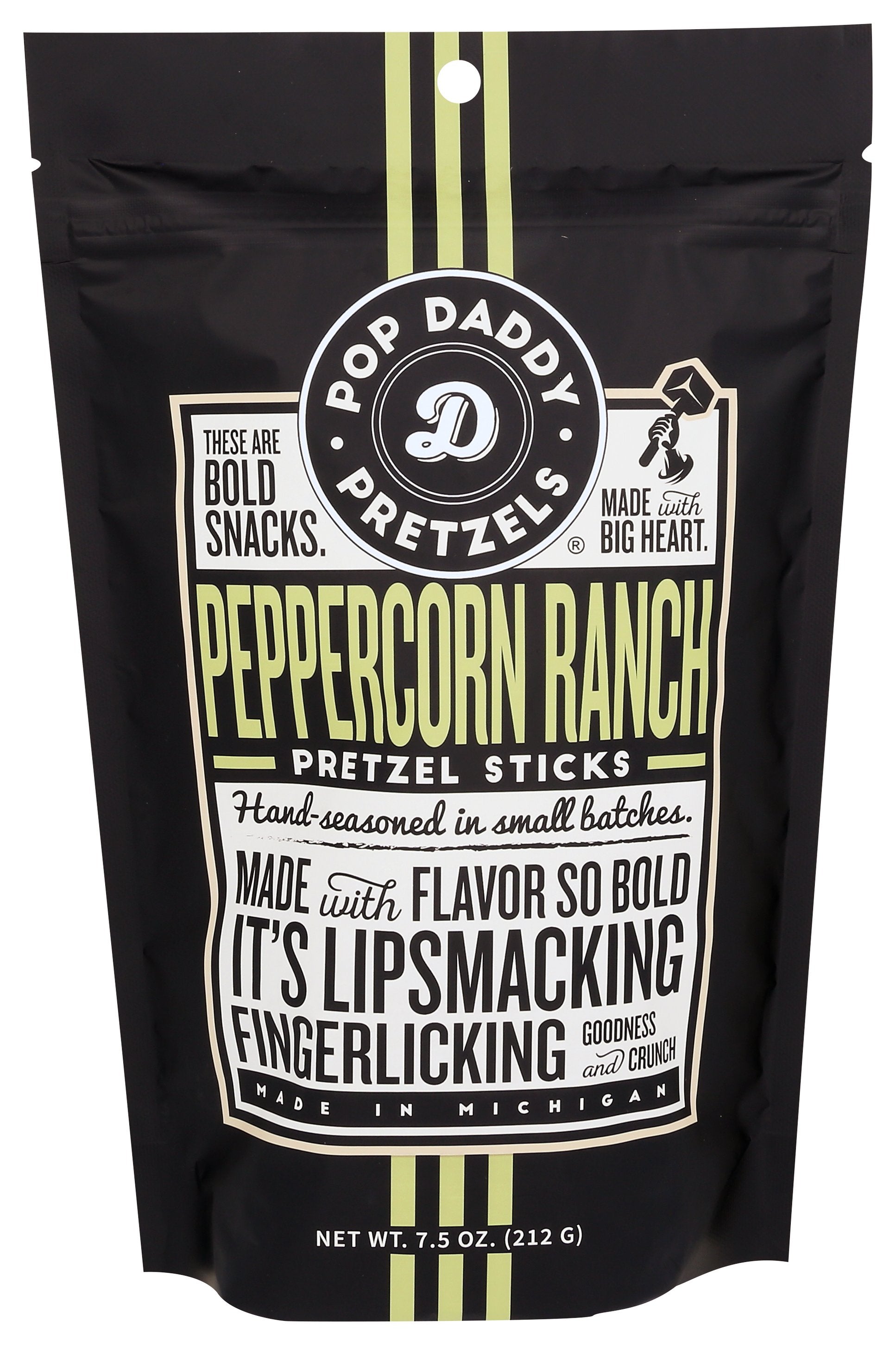 POP DADDY POPCORN & PRETZ PRETZEL PEPPERCORN - Case of 12