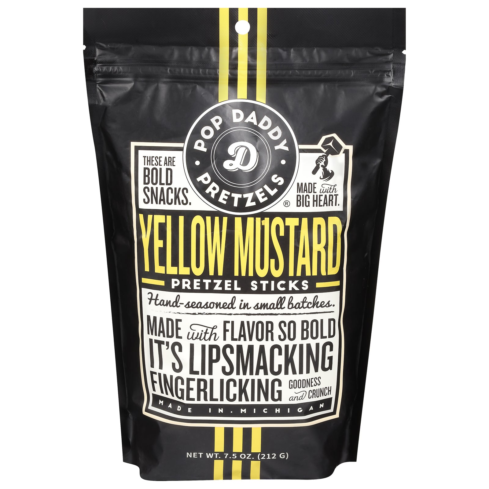 Pop Daddy - Pretzel Sticks Yllw Mstrd - CS of 12-7.5 OZ