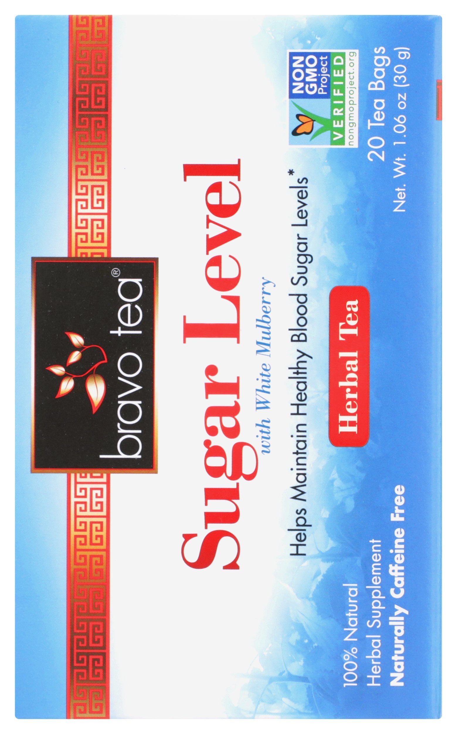 BRAVO TEAS TEA SUGAR LEVEL - Case of 6