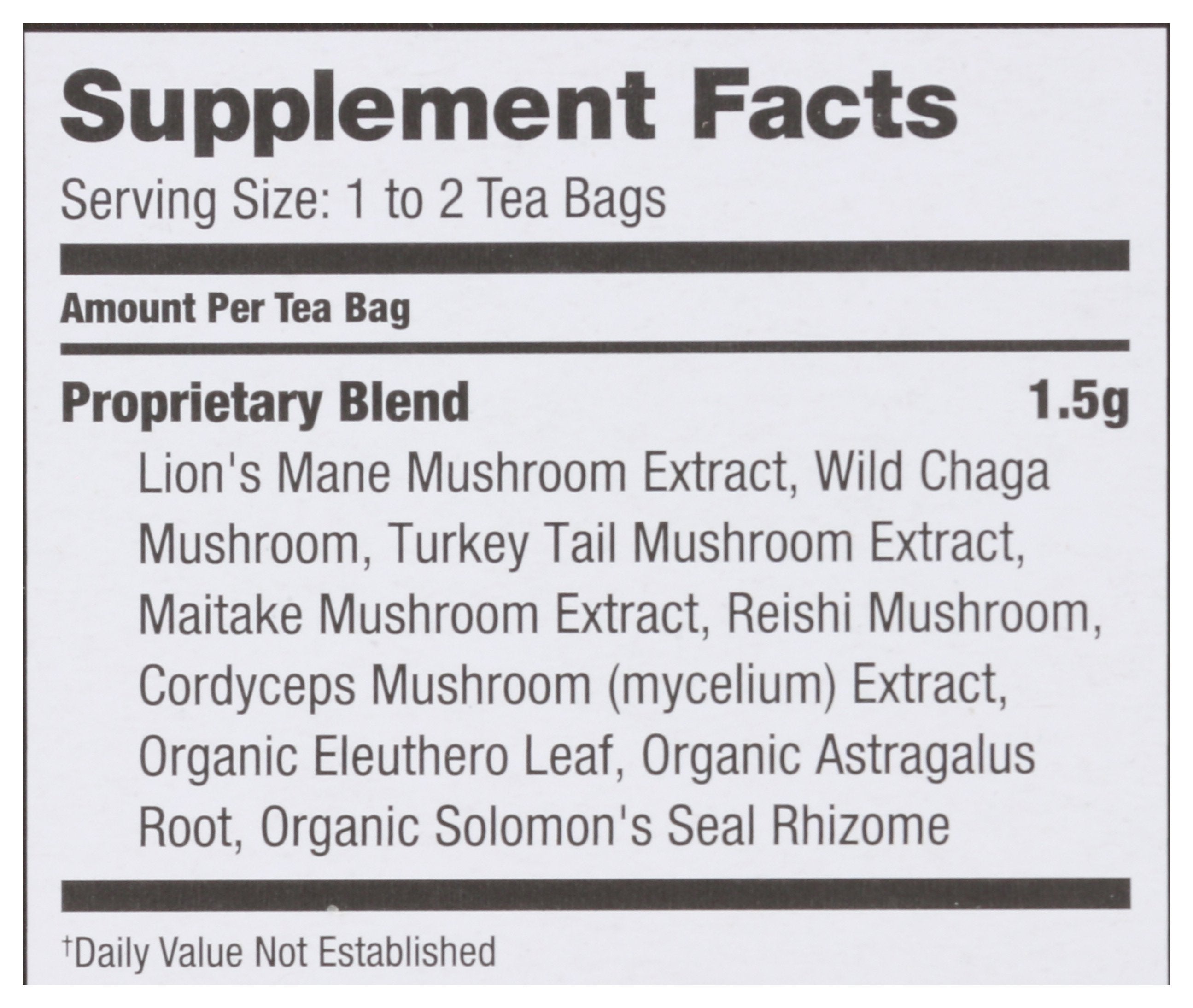 BRAVO TEAS TEA  6MUSHROOM DFNS 20PC