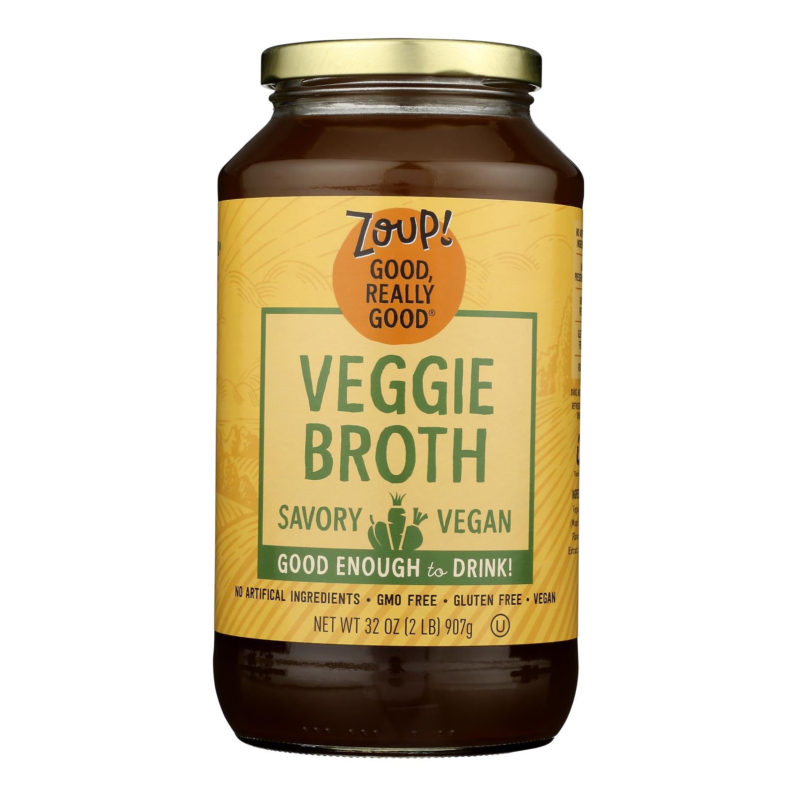 Zoup! Good, Really Good Zoup, Good, Really Good, Veggie Broth - Case Of 6 - 31 Fz
