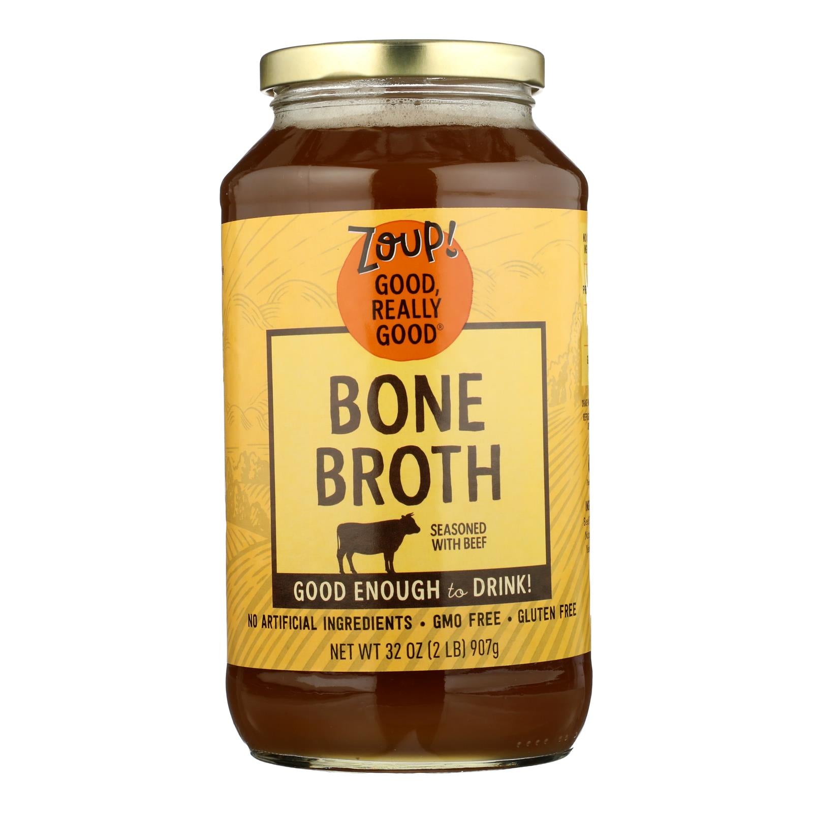 Zoup! Good Really Good - Bone Broth - Beef - Case Of 6 - 31 Fl Oz.