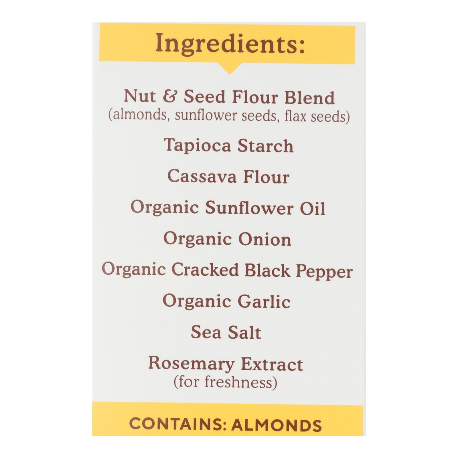 Simple Mills Cracked Black Pepper Almond Flour  - Case Of 6 - 4.25 Oz
