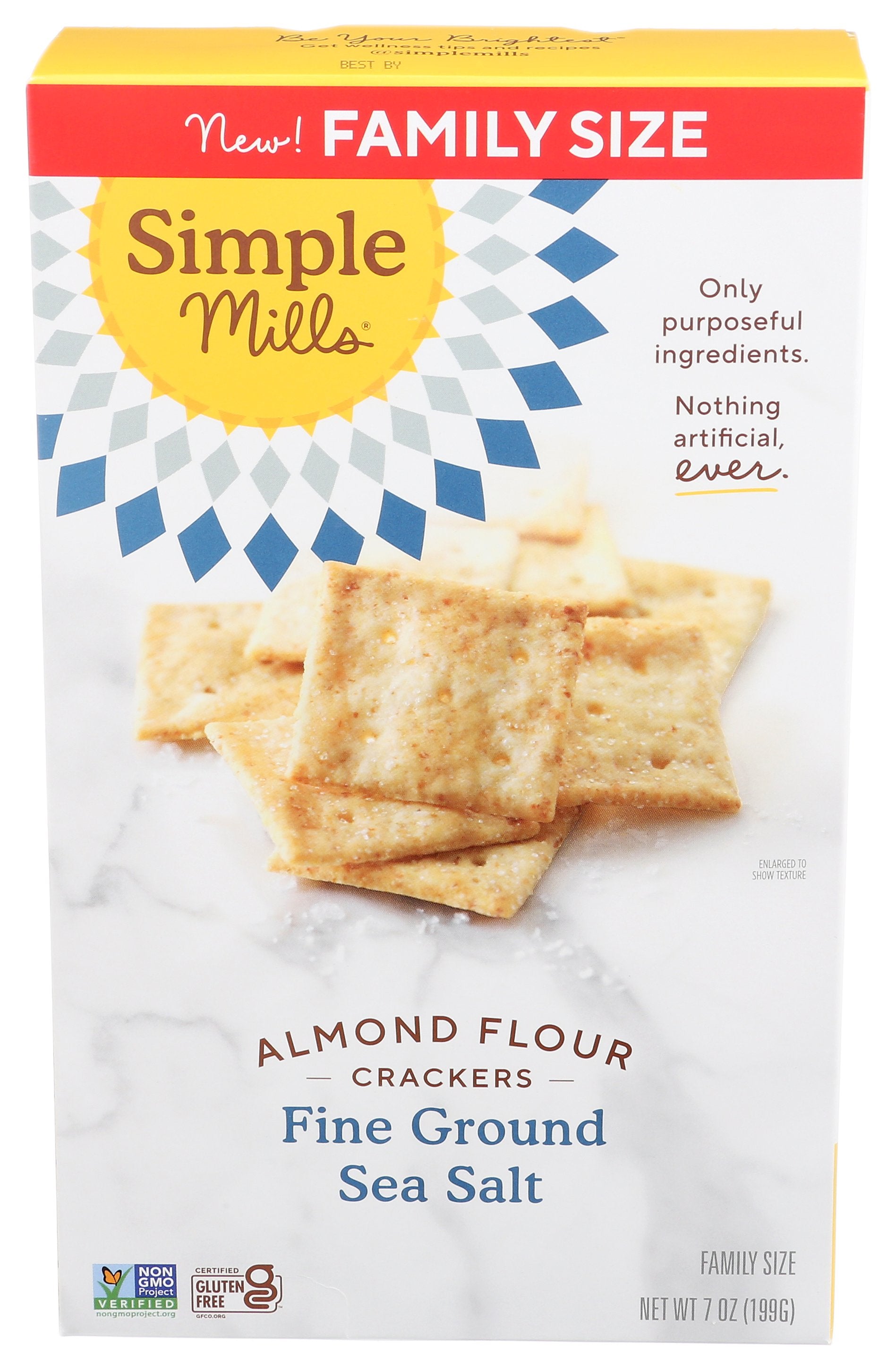 SIMPLE MILLS CRACKERS ALMOND FLOUR SS - Case of 6