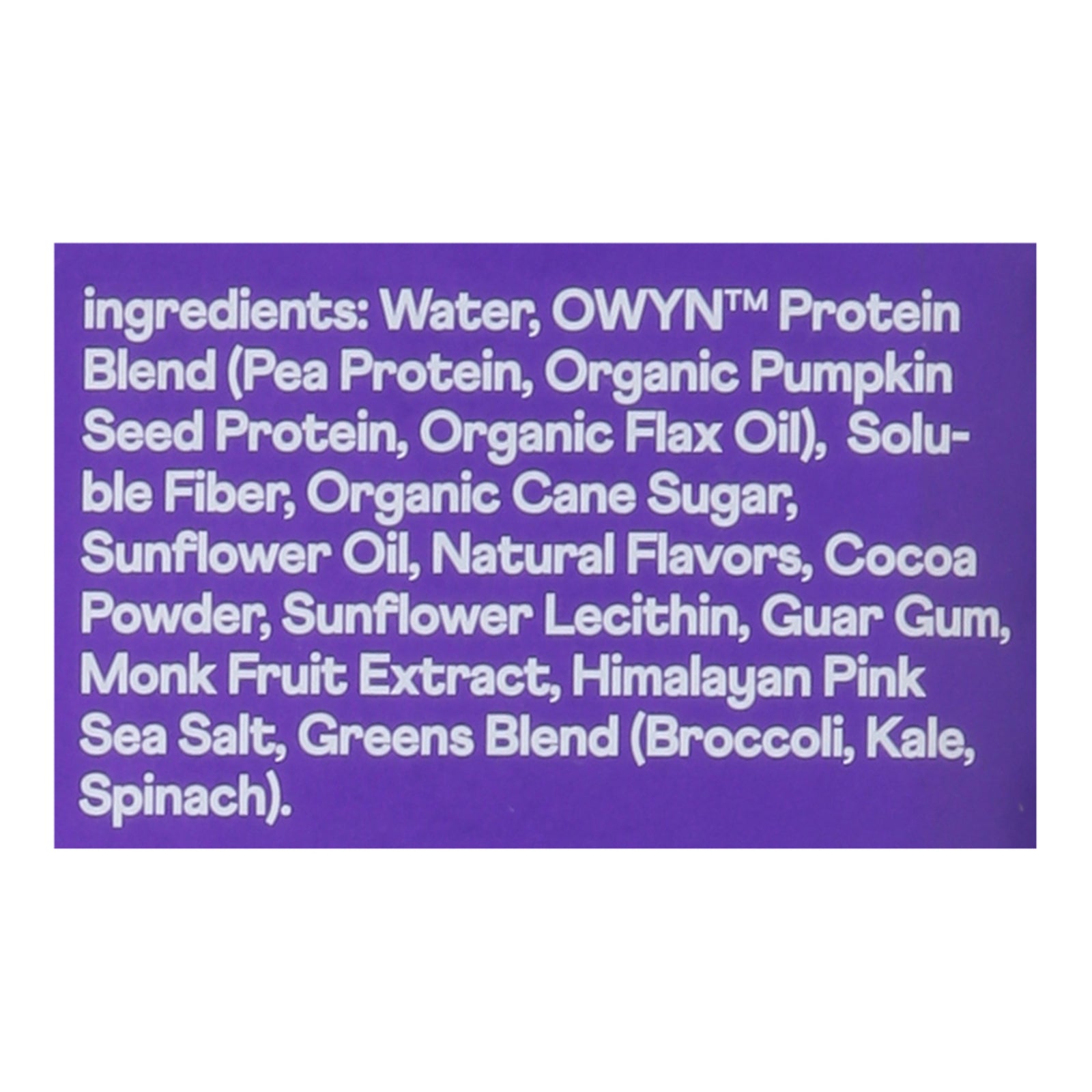 Only What You Need - Plnt Bsd Cky Cream Protein Shk - Case of 3-4/11.14Z