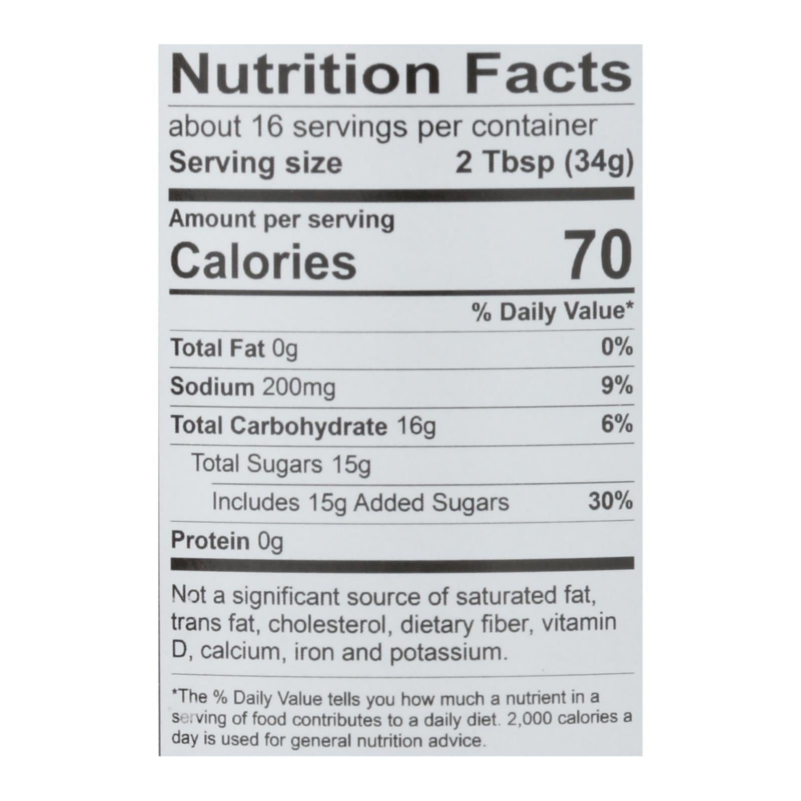 Rib Rack BBQ Sauce - Sweet Honey - Case of 6 - 19 oz.