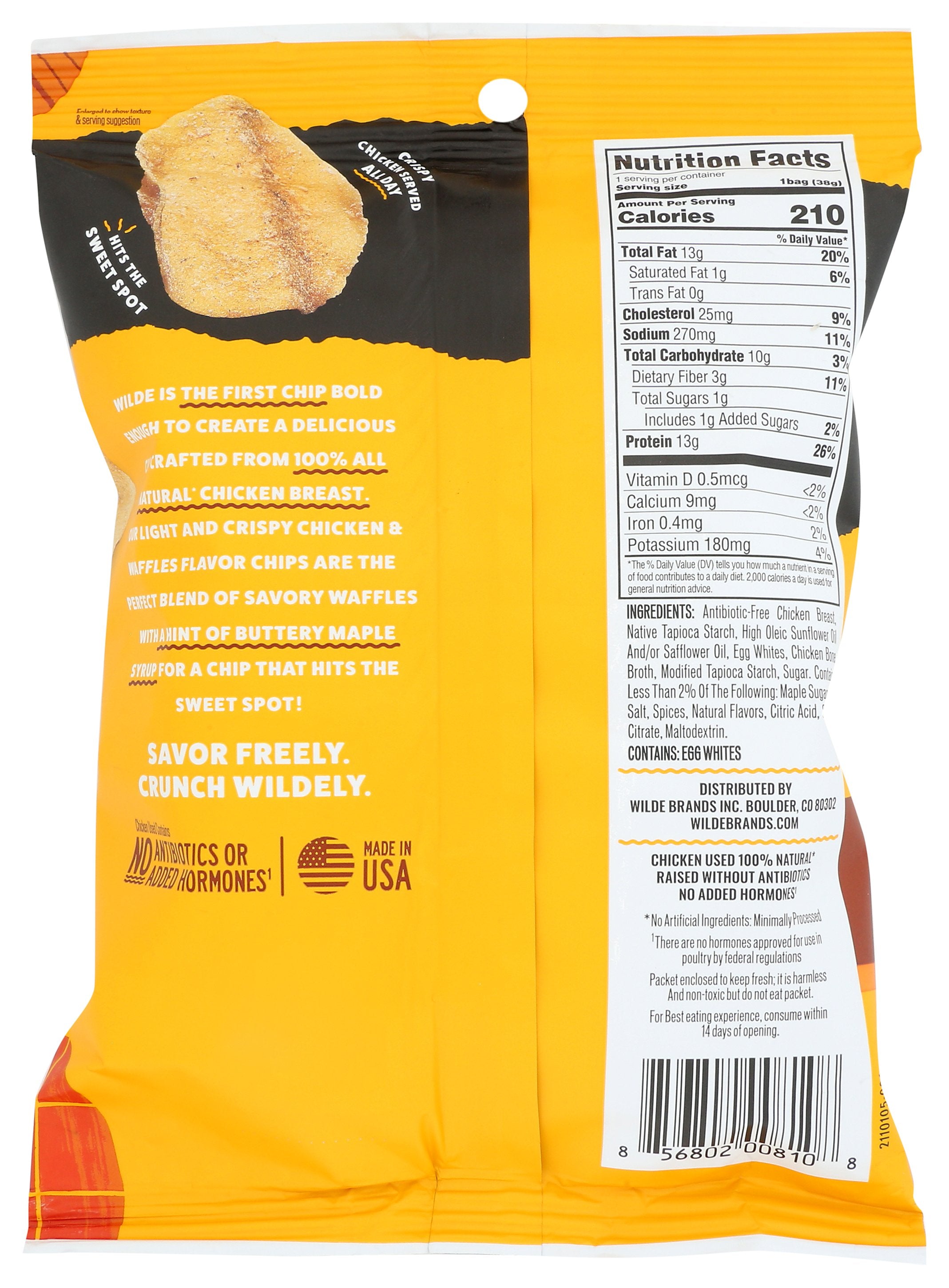 WILDE SNACKS CHIP CHKN & WAFFLE - Case of 8