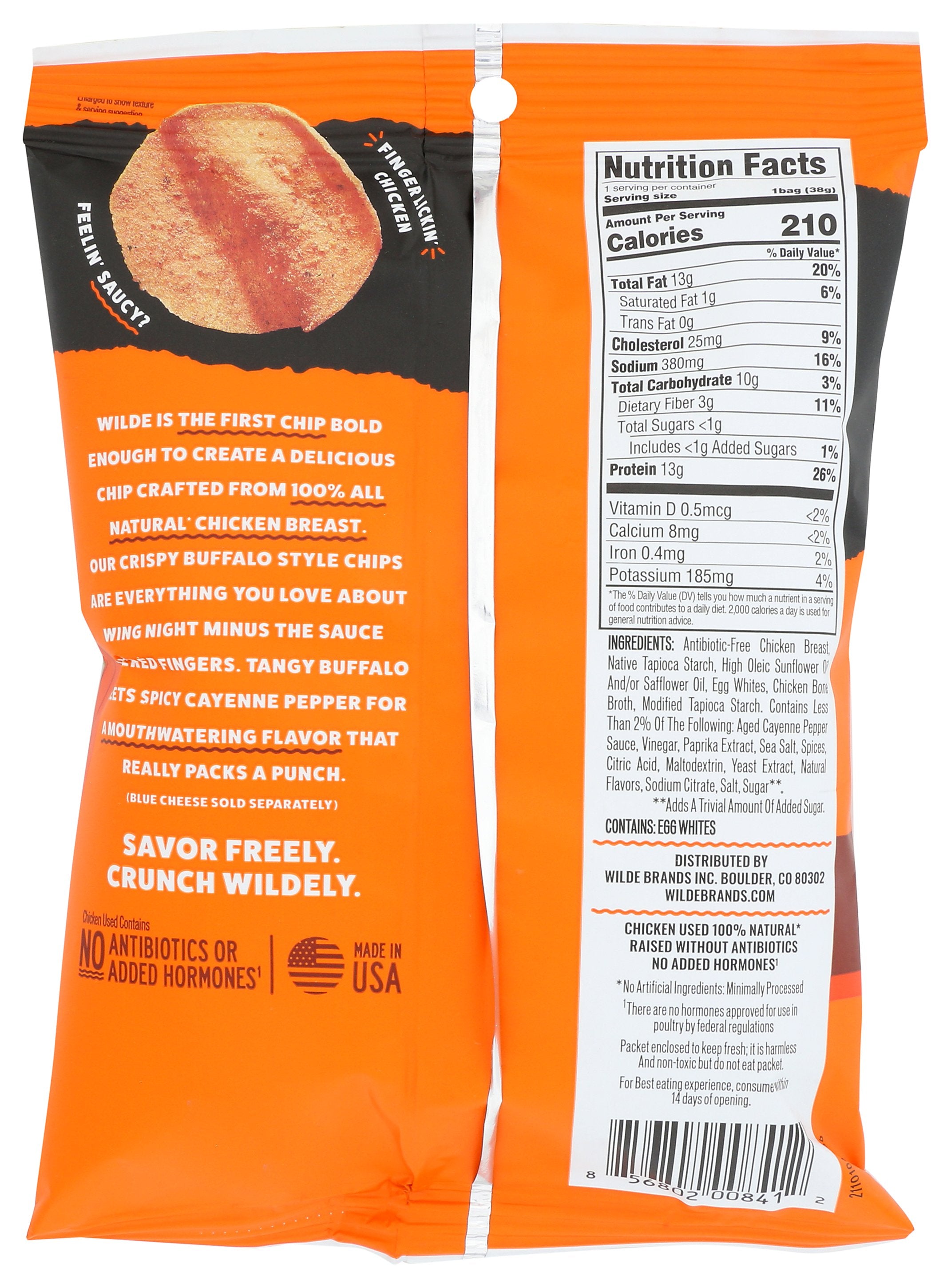 WILDE SNACKS CHIPS CHICKEN BUFFALO - Case of 8