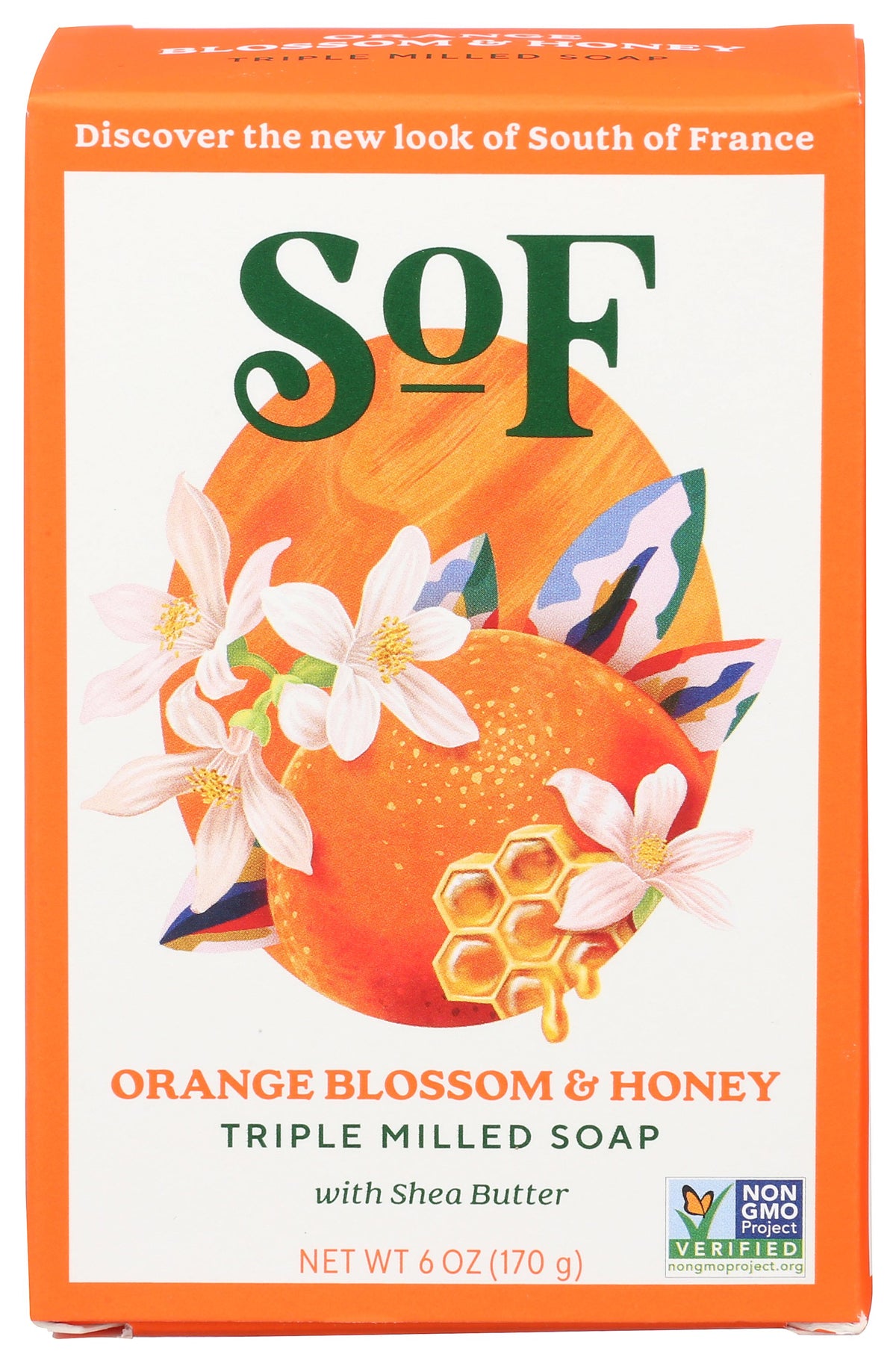 SOUTH OF FRANCE SOAP BAR ORANGE BLOSSOM & HON - Case of 3