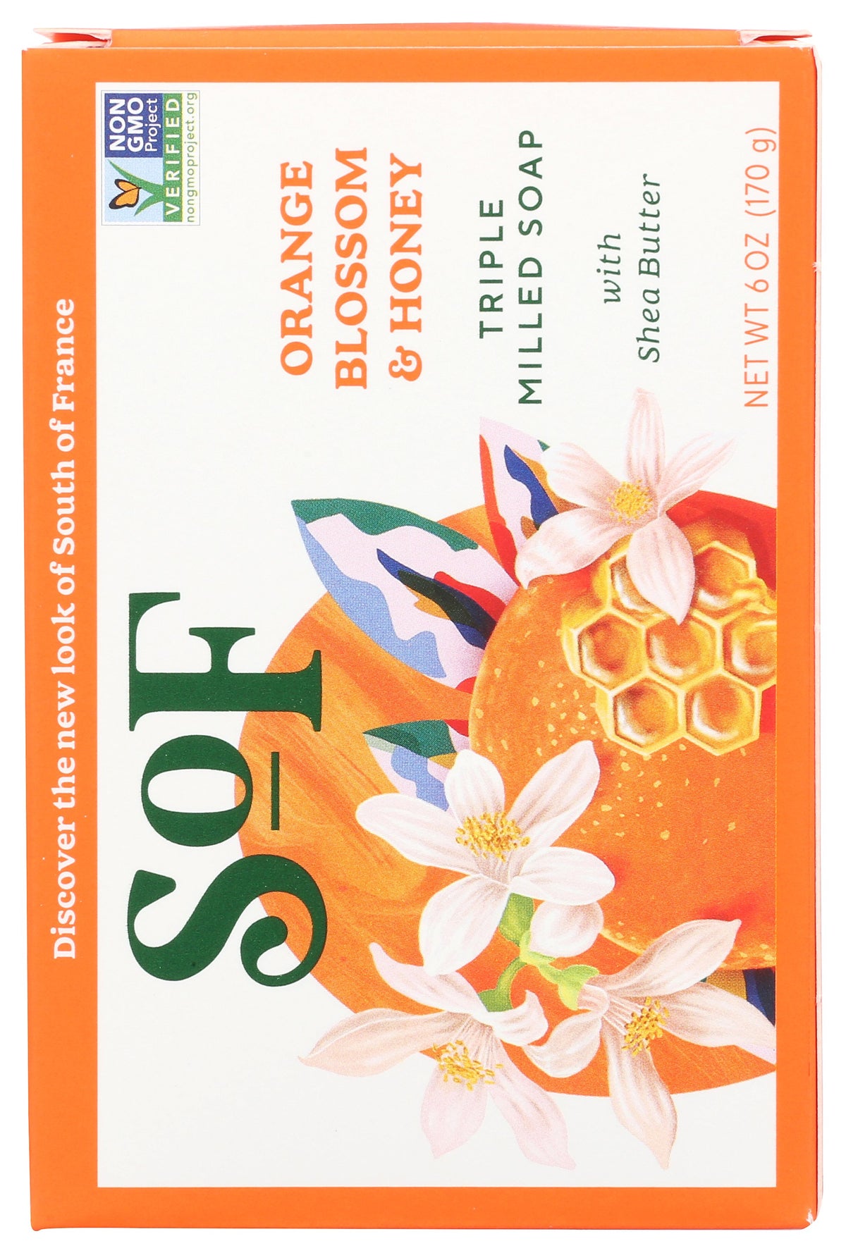 SOUTH OF FRANCE SOAP BAR ORANGE BLOSSOM & HON - Case of 3