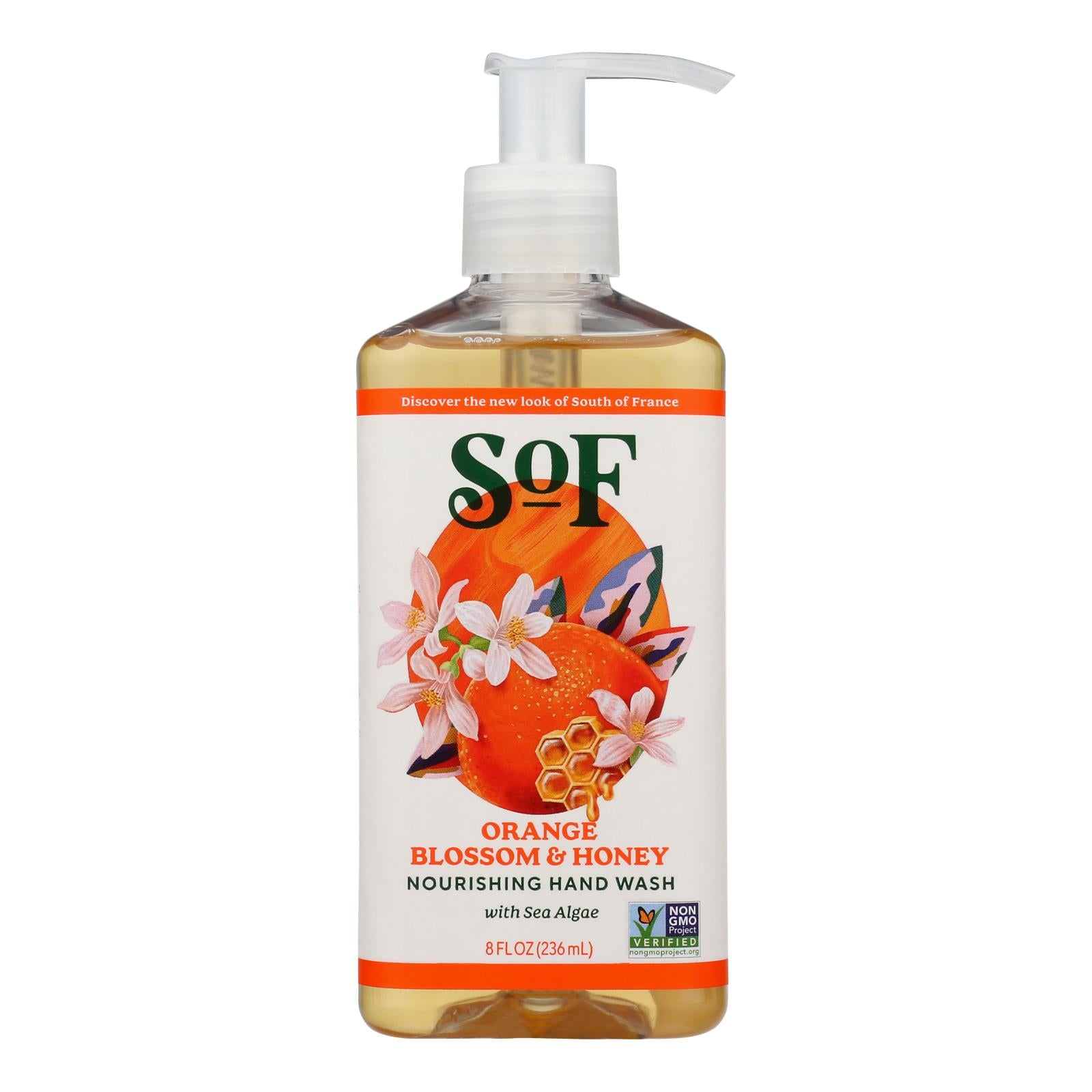 South Of France Hand Wash - Orange Blossom Honey - 8 Oz - 1 Each