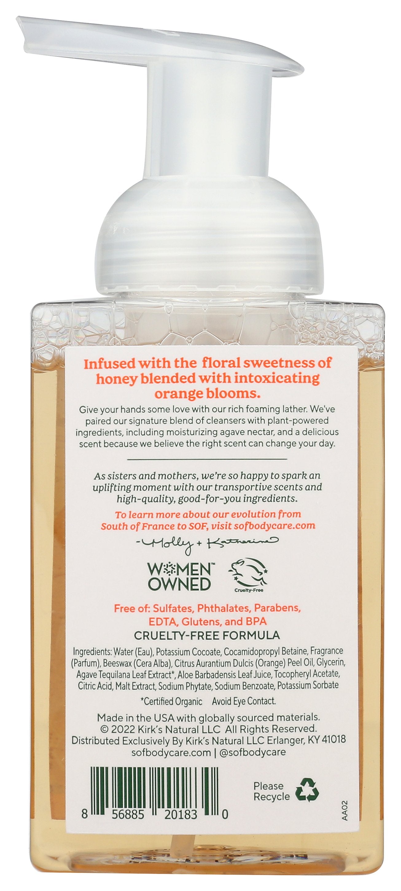 SOUTH OF FRANCE HAND SOAP ORNG BLSM HNY - Case of 3
