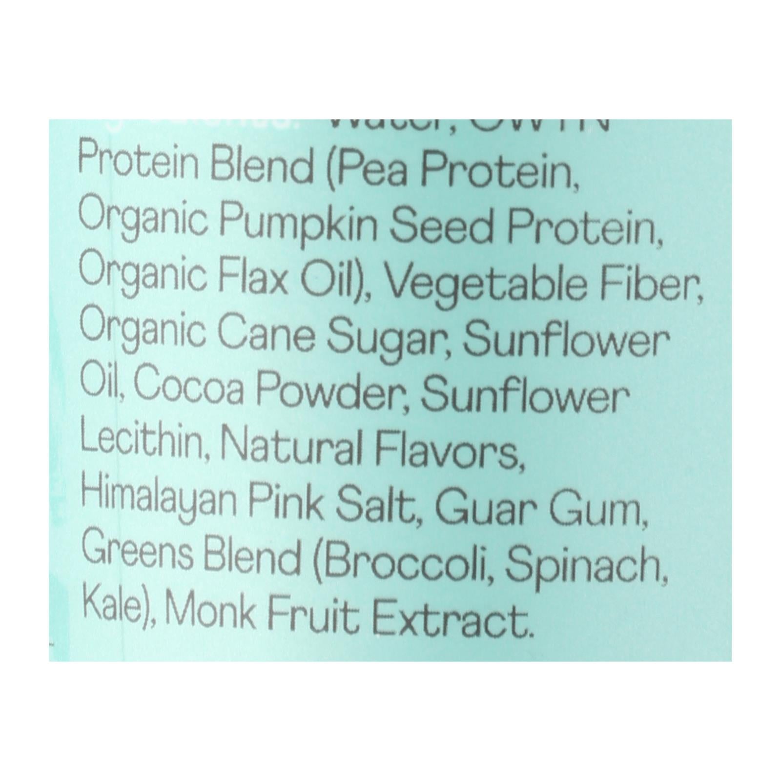 Only What You Need - Plant Based Protein Shake - Dark Chocolate - Case Of 12 - 12 Fl Oz.