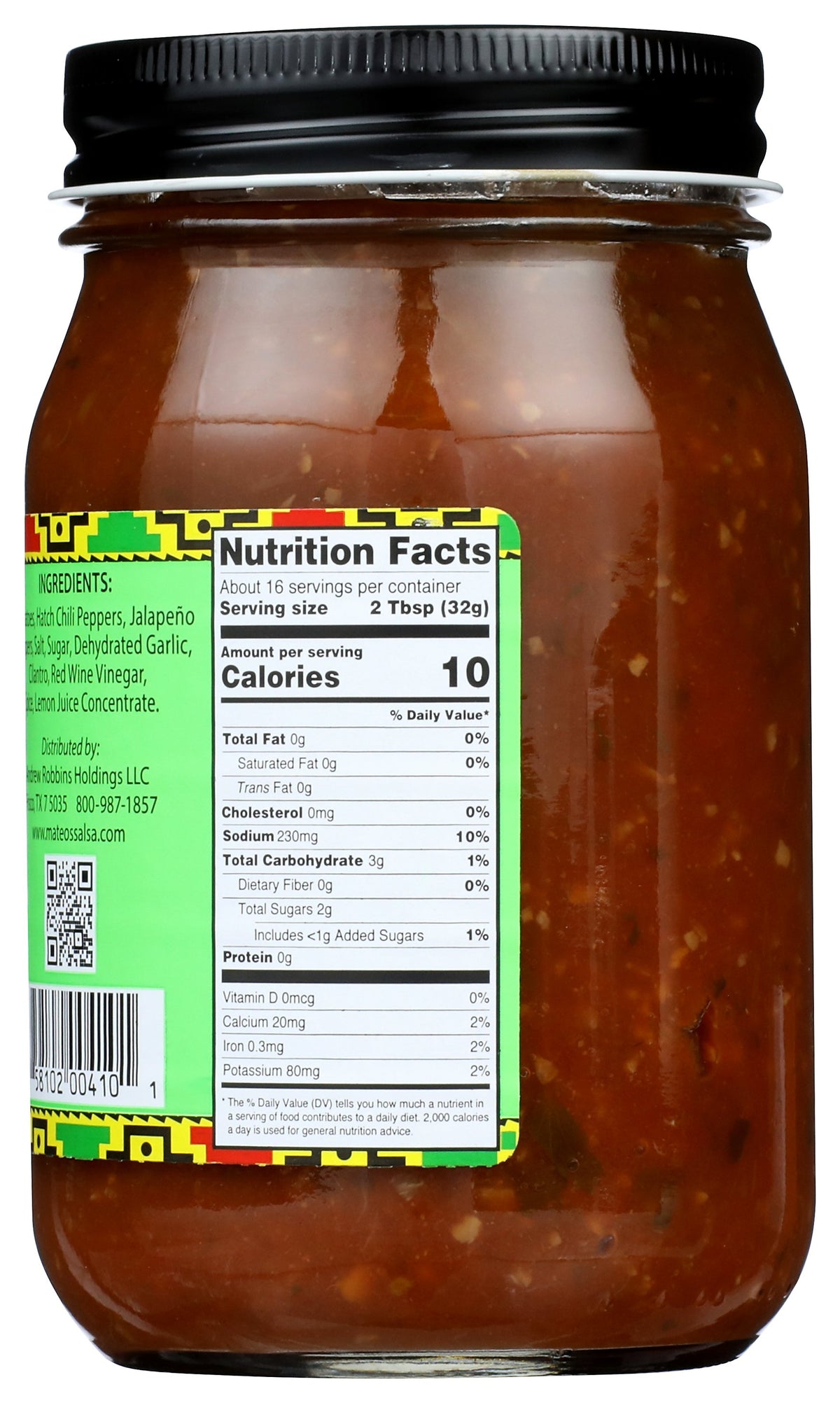 MATEOS GOURMET SALSA HATCH CHILE - Case of 6