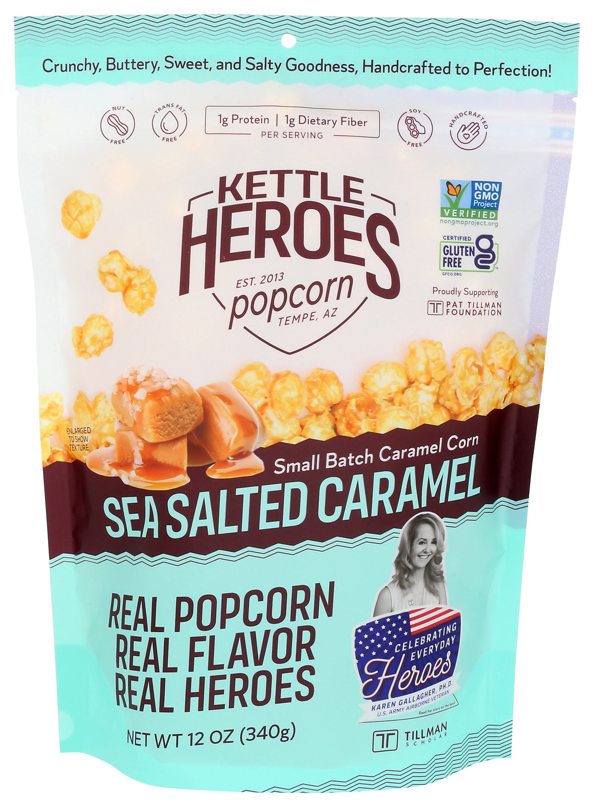 KETTLE HEROES CARAMEL CORN SEA SALTED - Case of 6