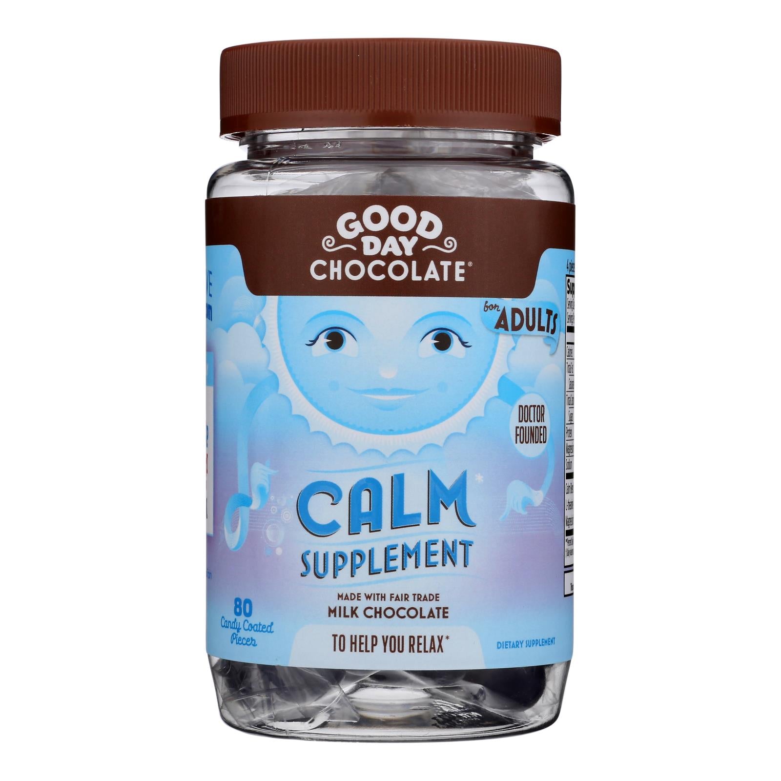 Good Day Chocolate - Chocolate Supp Calm - 1 Each - 80 CT