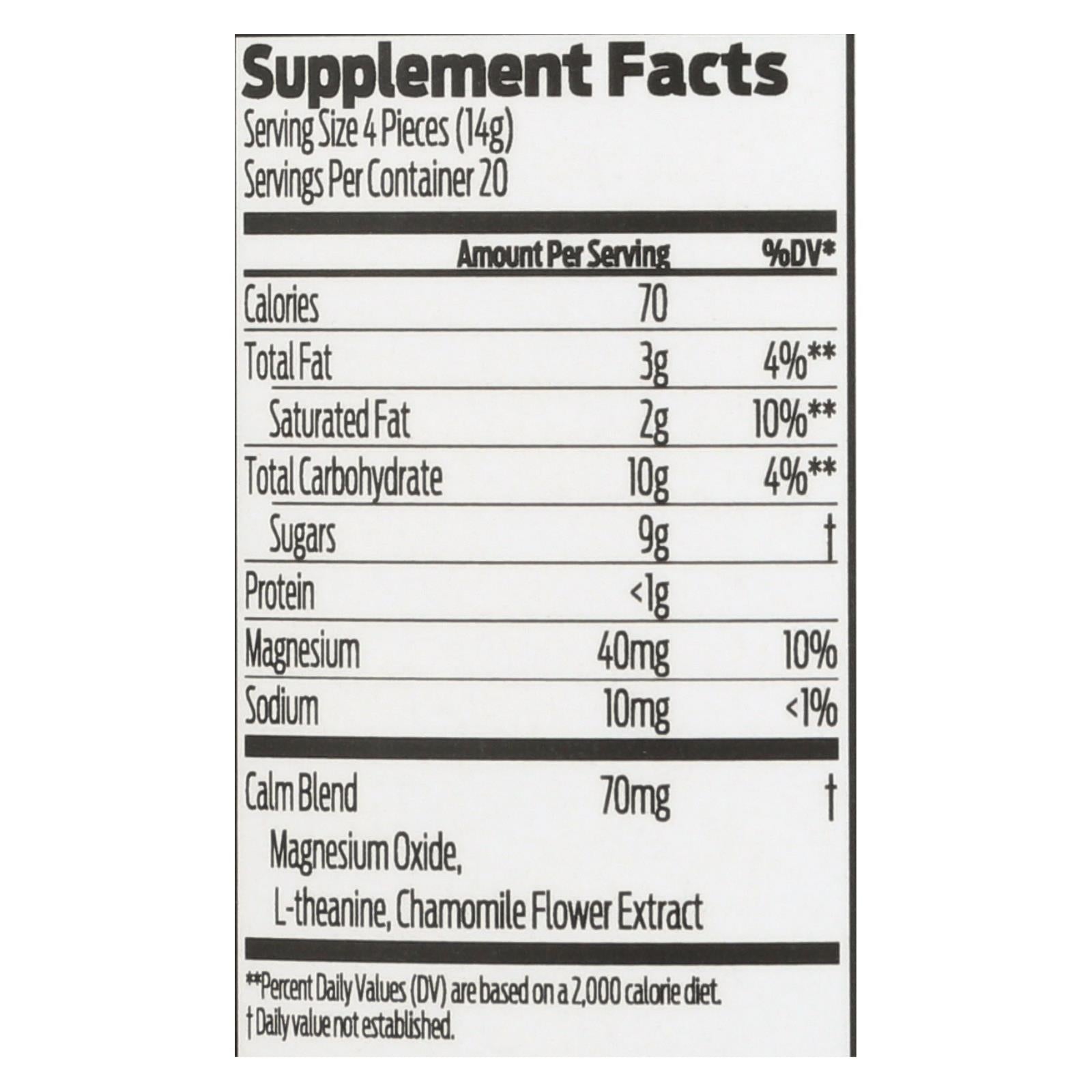 Good Day Chocolate - Chocolate Supp Calm - 1 Each - 80 CT