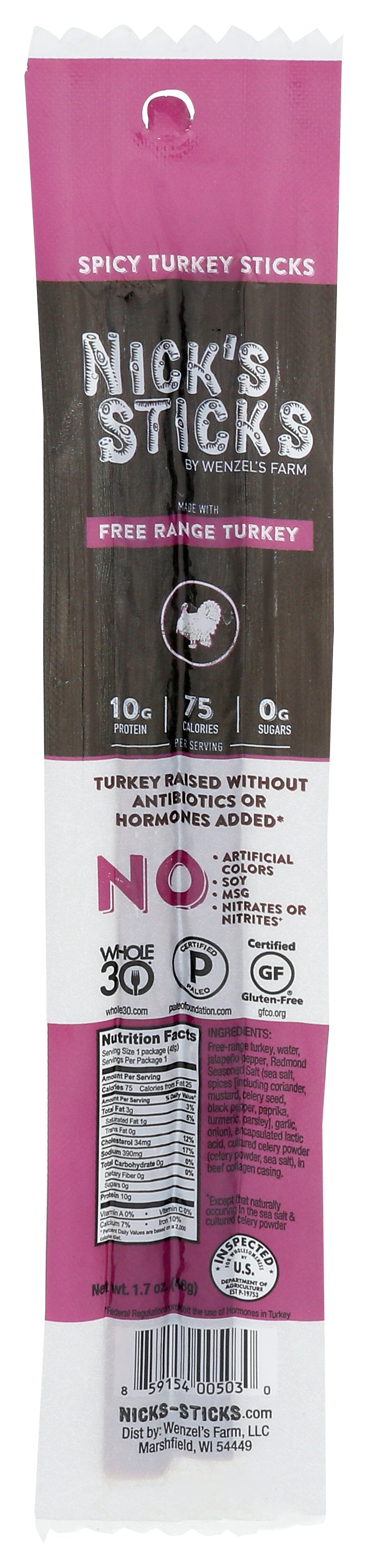 NICKS STICKS SNACK TRKY STX SPCY FR RA - Case of 25