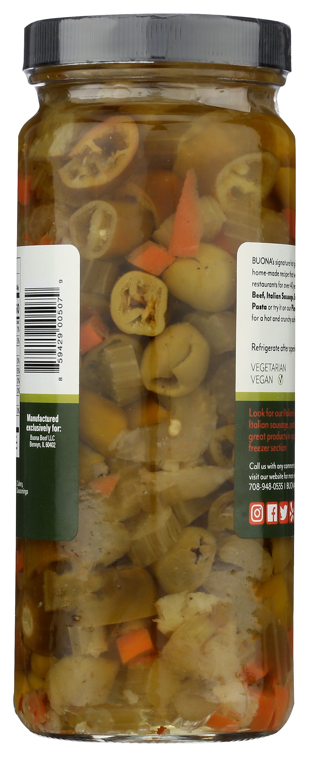 BUONA BEEF GIARDINIERA HOT - Case of 12