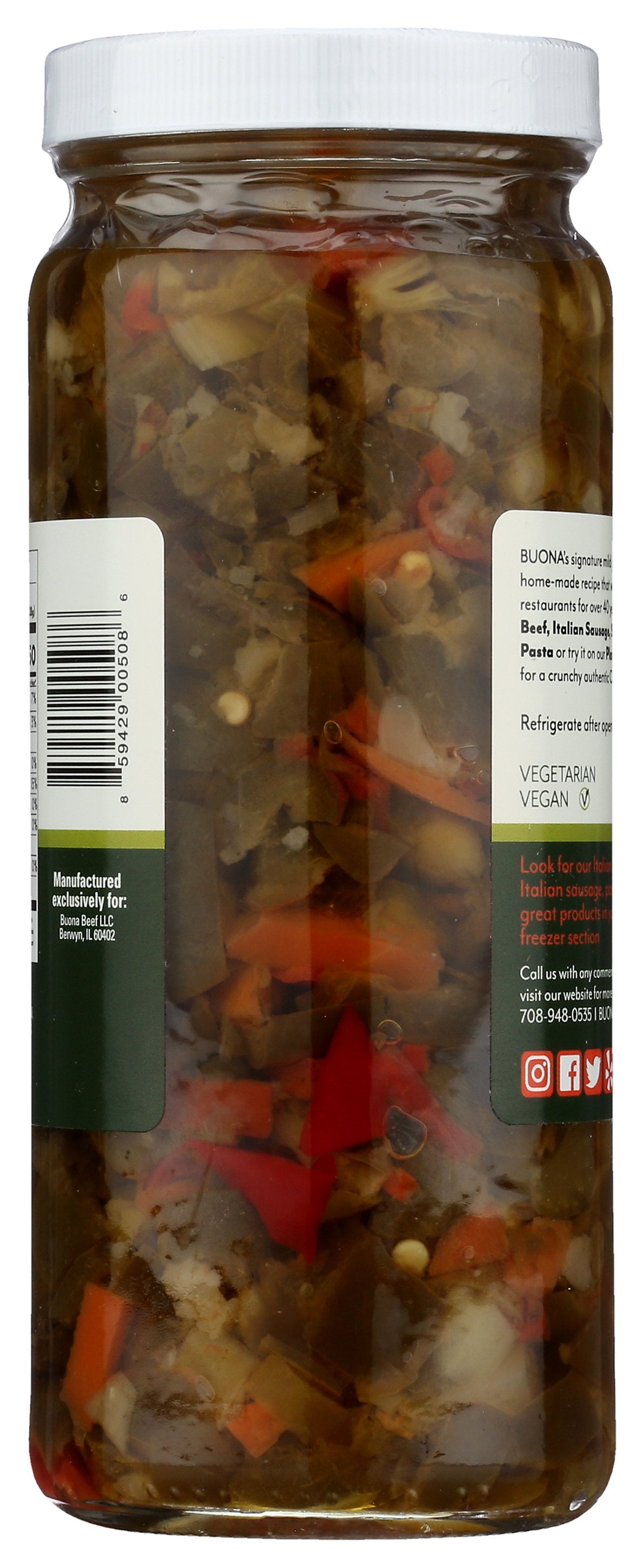 BUONA BEEF GIARDINIERA MILD - Case of 12