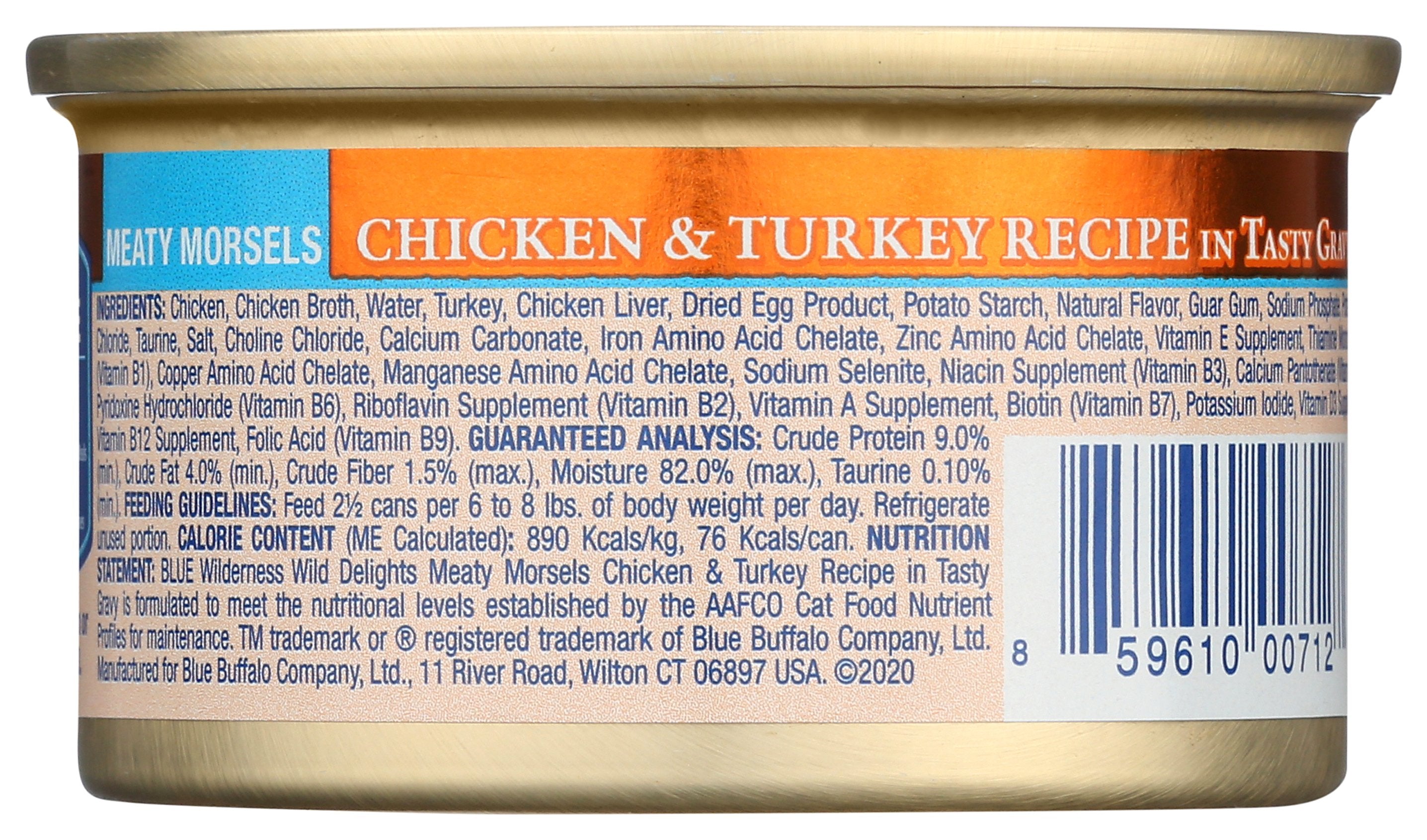BLUE BUFFALO CAT FOOD CHKN TRKY ADLT - Case of 24