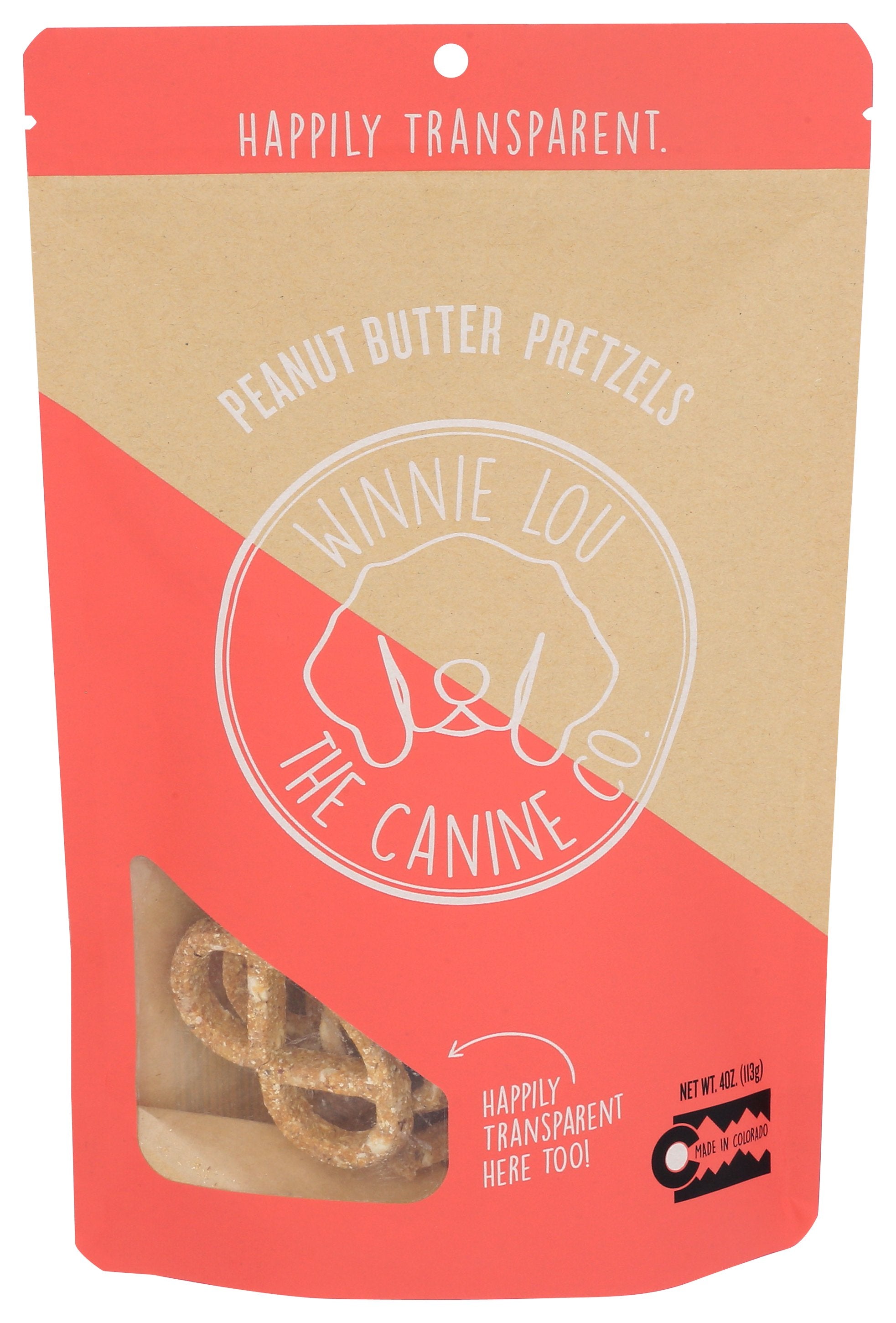 WINNI LOU- THE CANINE CO PRETZELS PEANUT BUTT - Case of 6