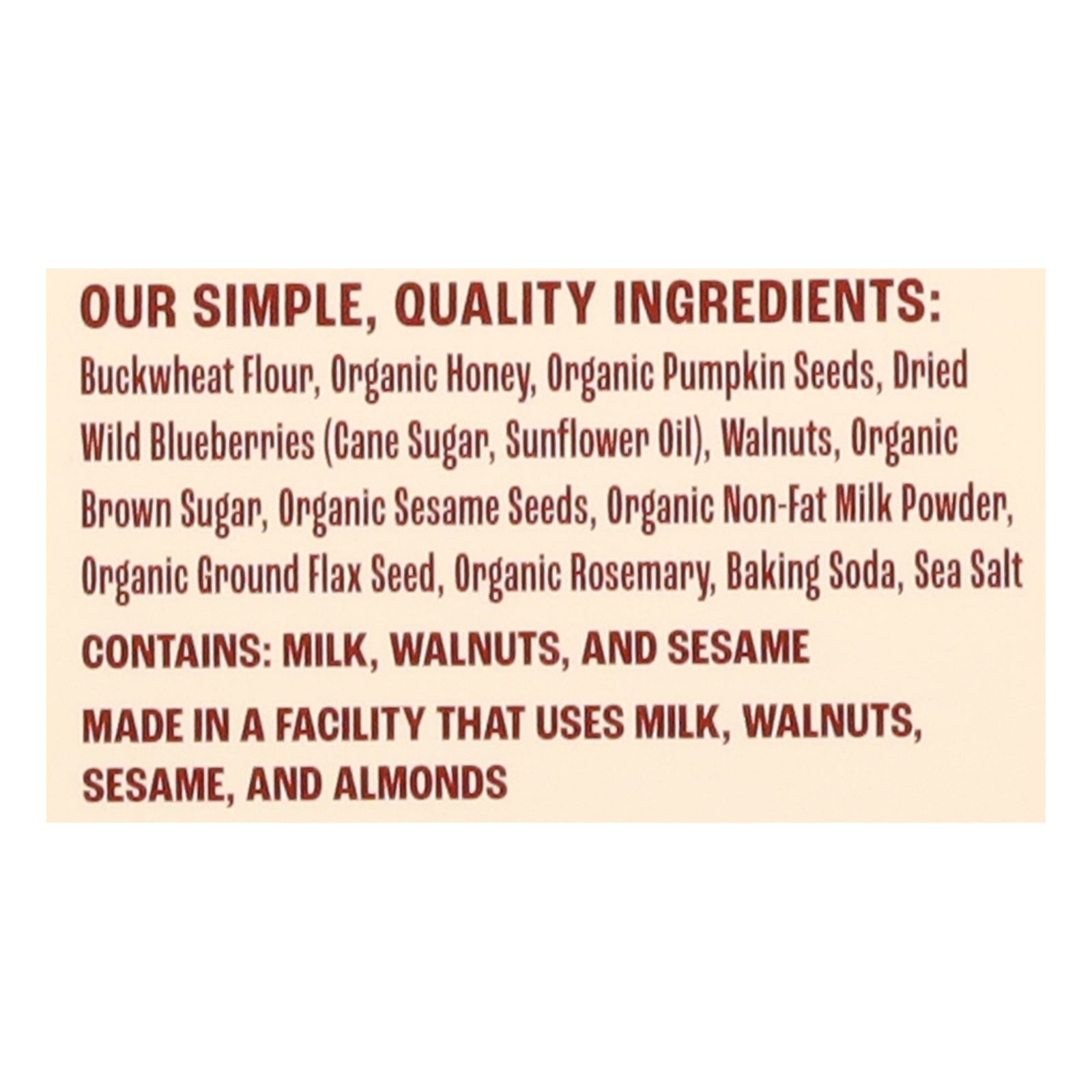 Better With Buckwheat - Crisps Wld Blubrry Walnut - CS of 10-4 OZ
