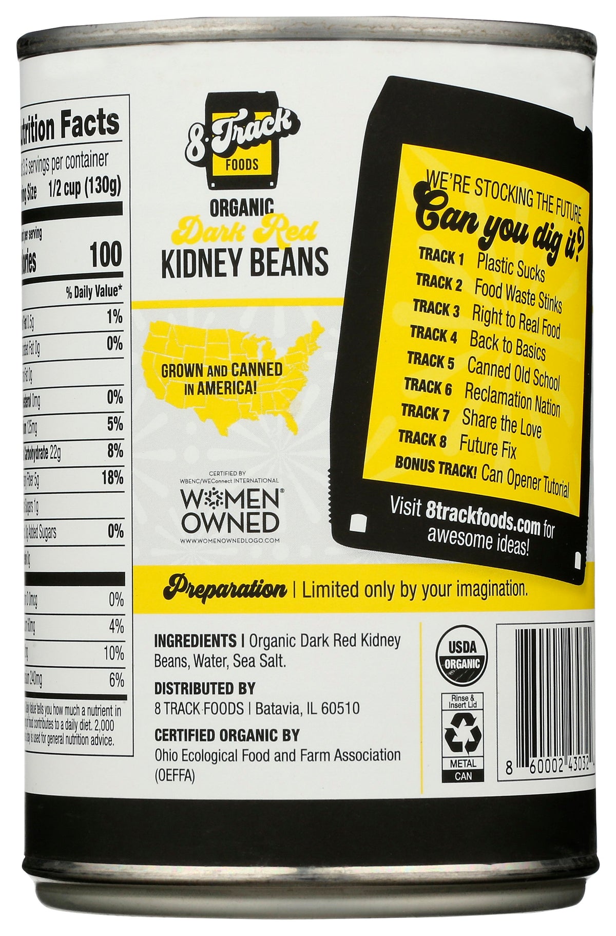8 TRACK FOODS KIDNEY BEANS DRK RED - Case of 12