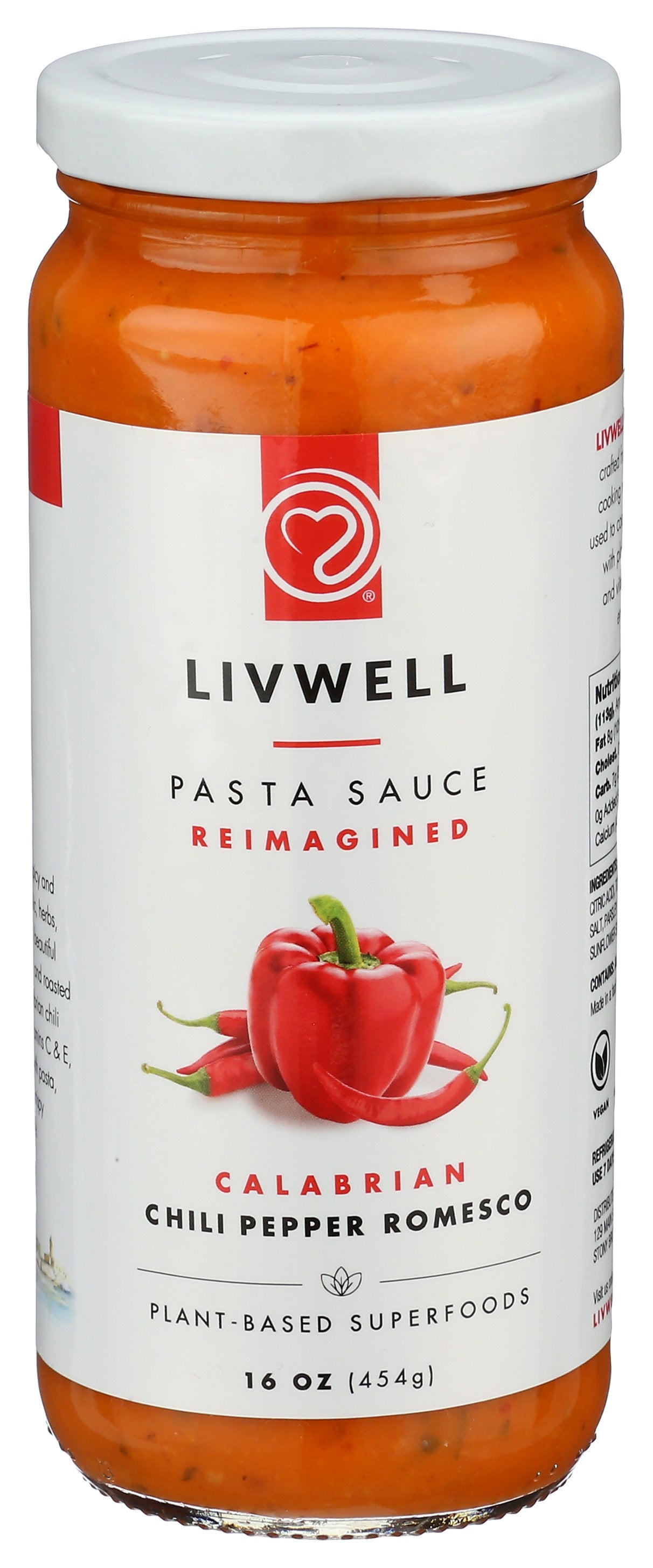 LIVWELL FOODS SAUCE PASTA RMSCO CH PPR - Case of 6