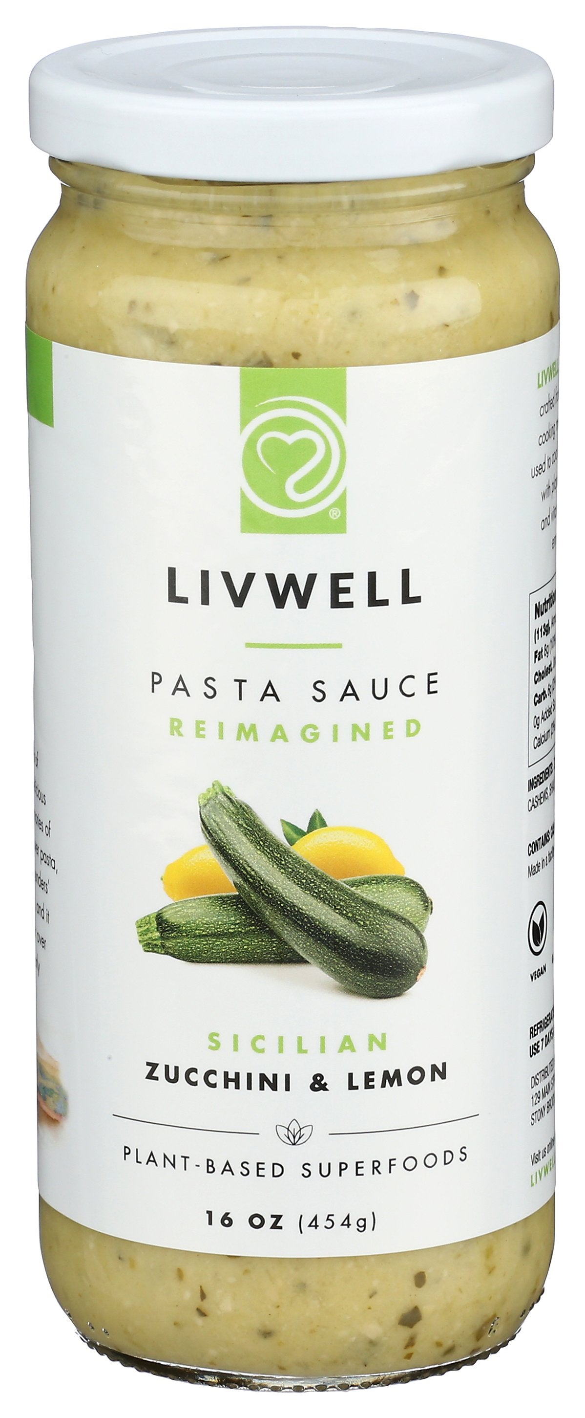 LIVWELL FOODS SAUCE PASTA ZUCCH LEMON - Case of 6