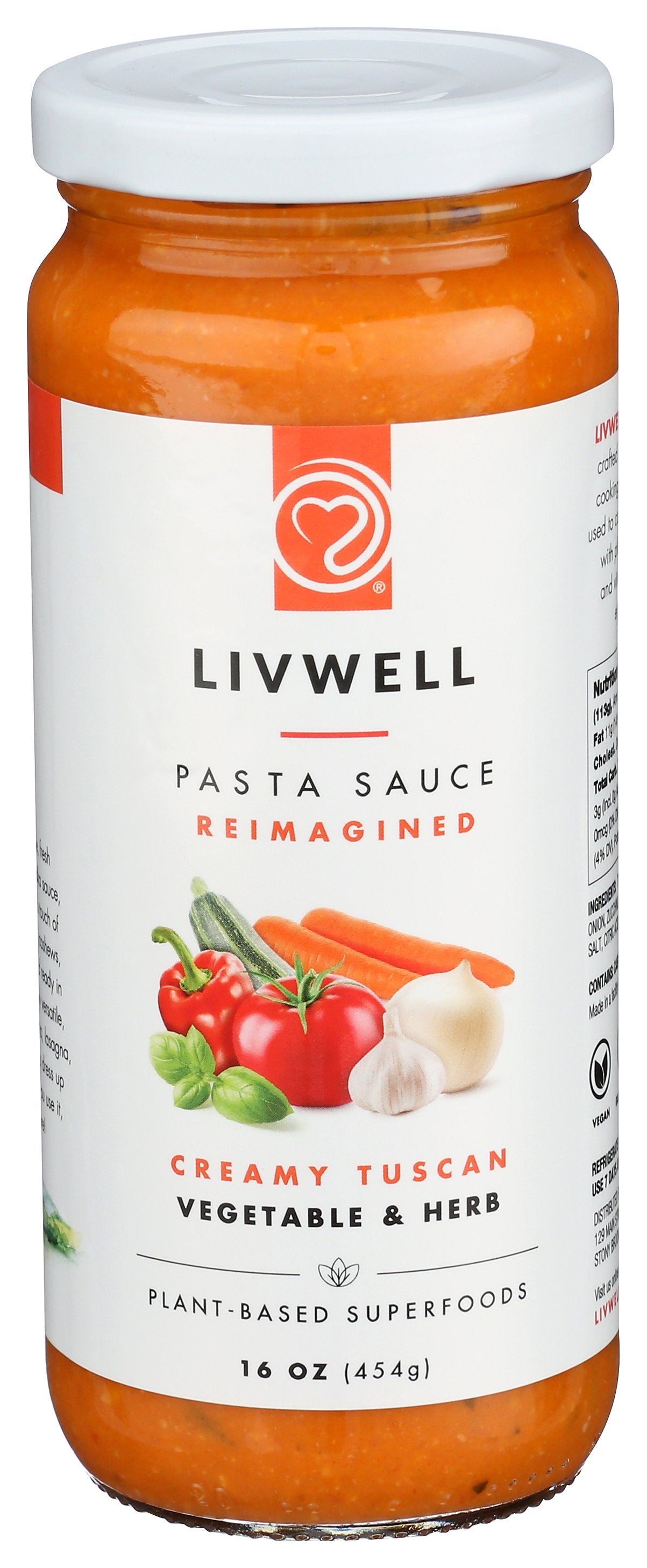 LIVWELL FOODS SAUCE PASTA TUSC VEG HRB - Case of 6