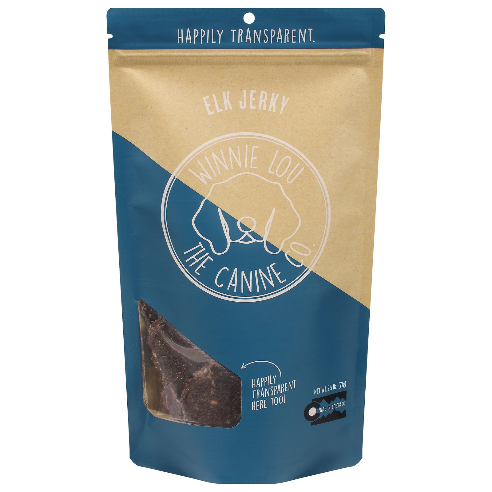 Winnie Lou The Canine Co - Dog Treat Jerky Elk - CS of 6-2.5 OZ