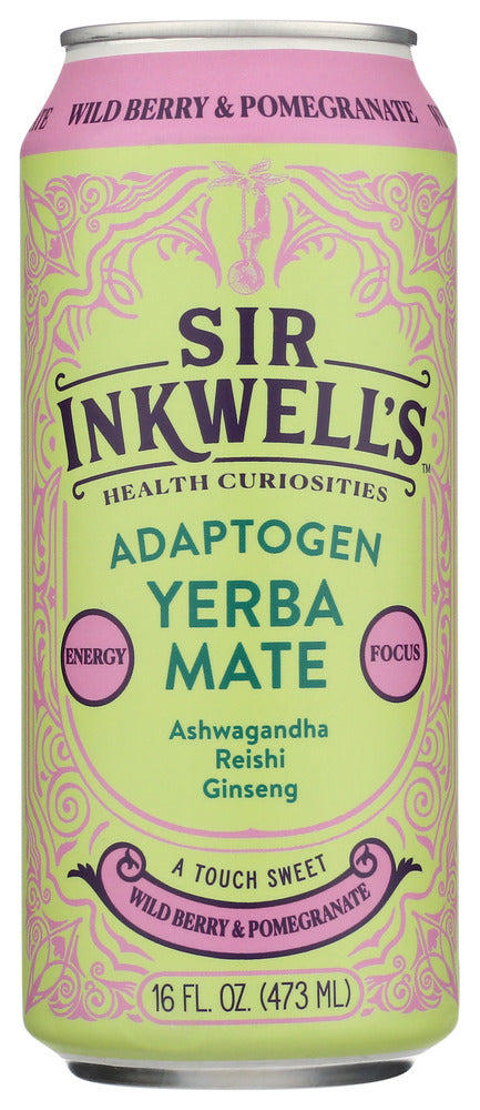 Sir Inkwells Yerba Mate Wild Berry Pomegranate - Pack of 12 - 16 fo