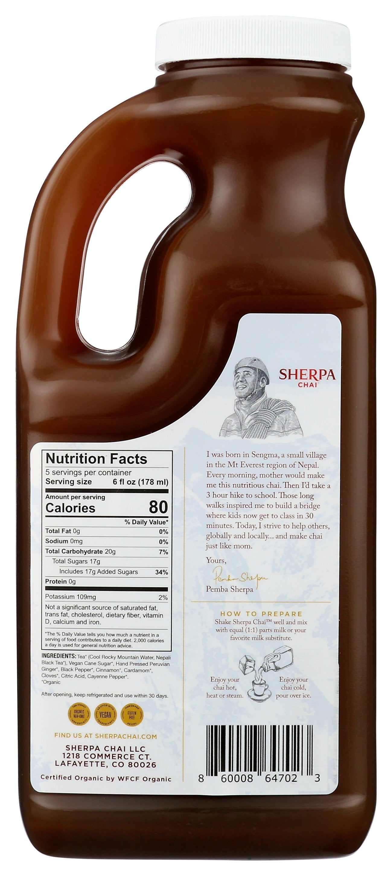 SHERPA CHAI TEA CHAI SPICY CONCEN - Case of 6