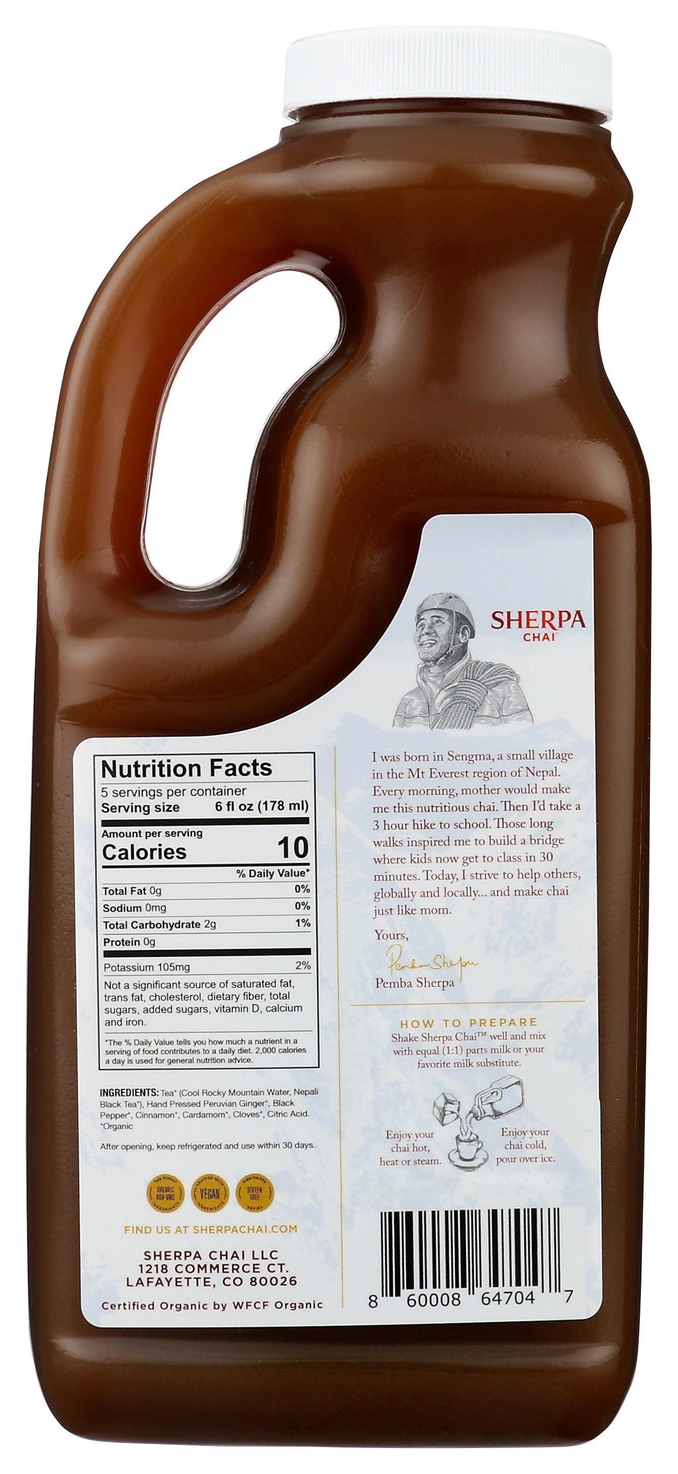 SHERPA CHAI TEA CHAI UNSWEET CONCEN - Case of 6