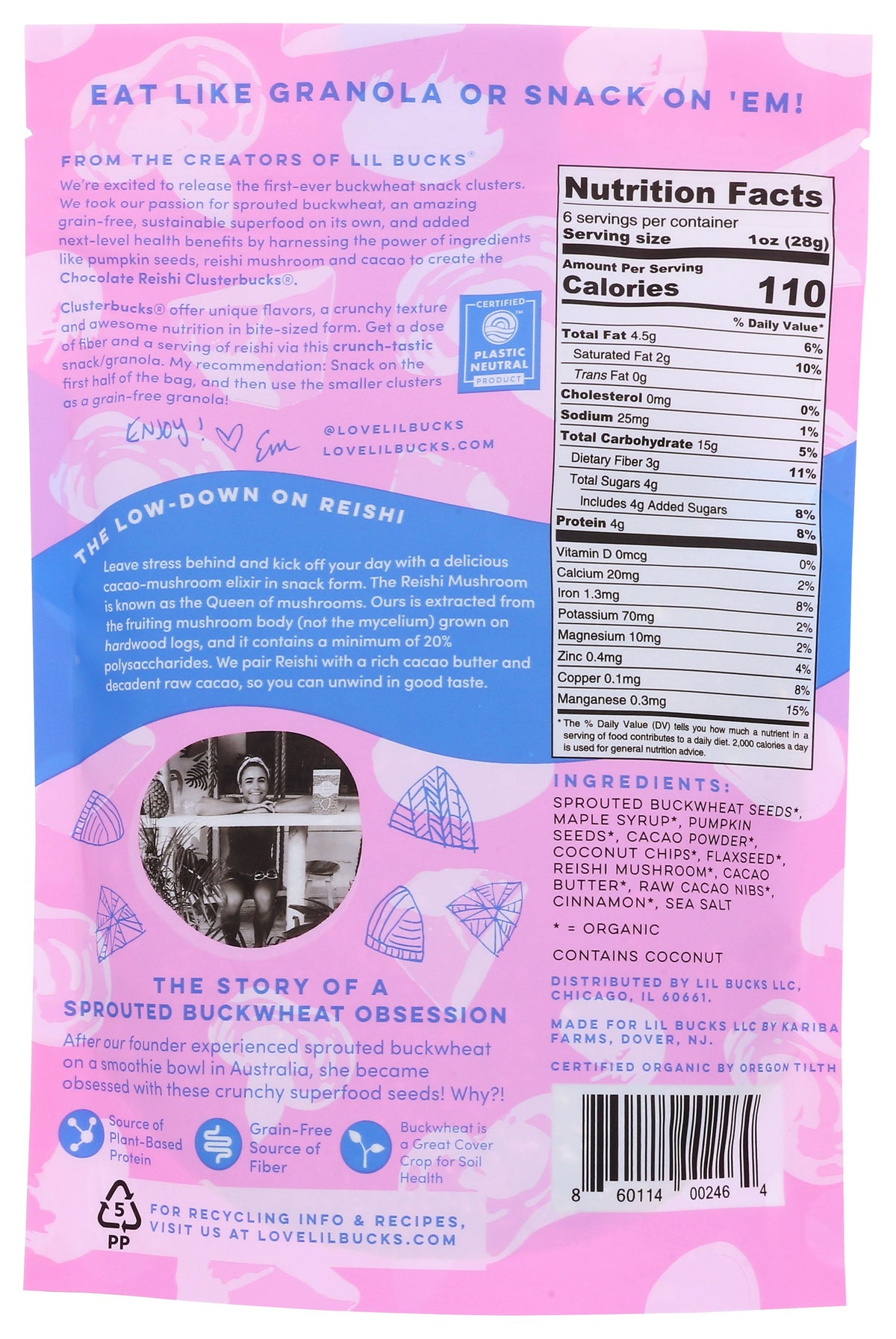 LIL BUCKS CLSTBCKS CHOC SEA SALT - Case of 6